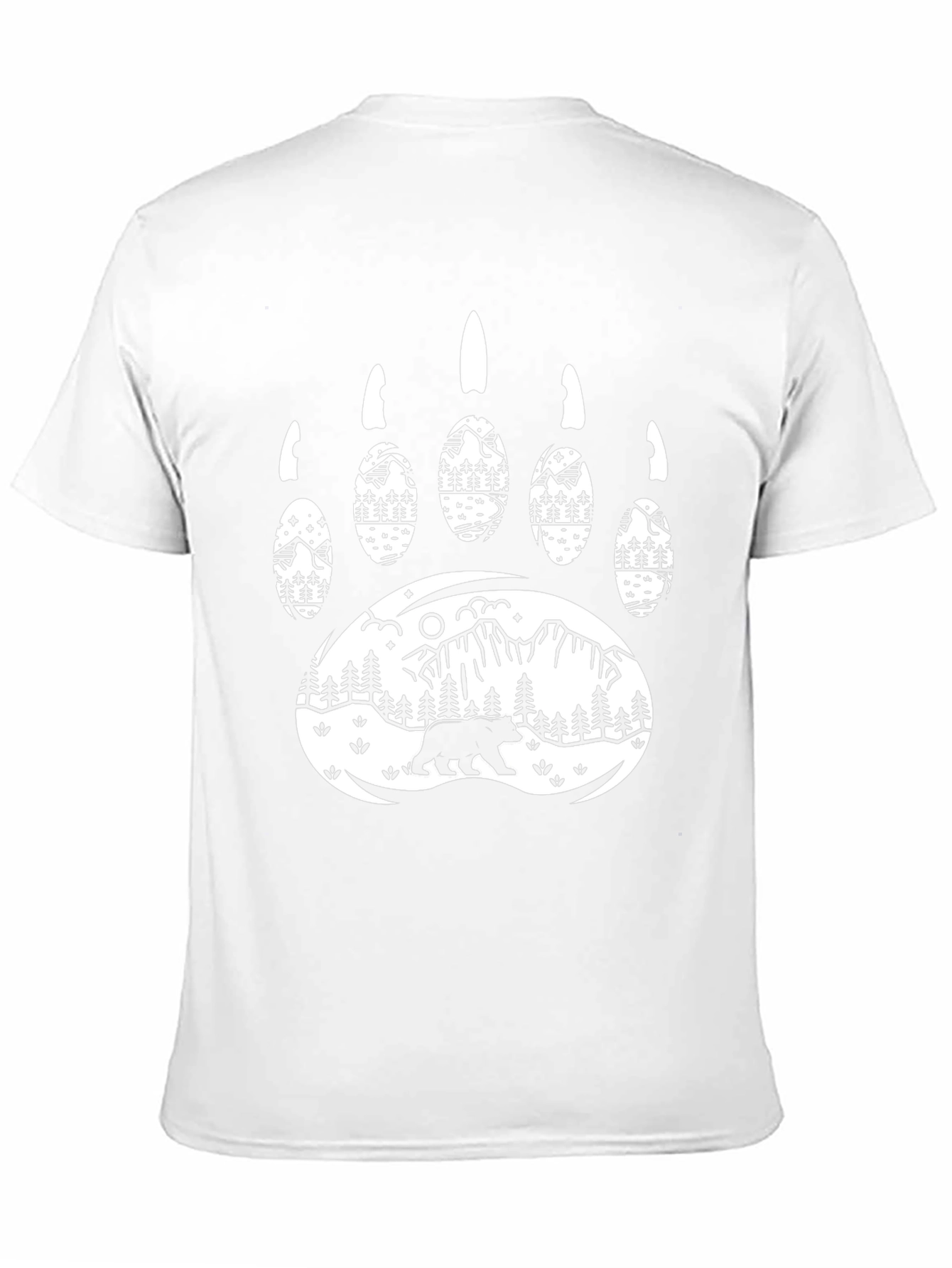 Black Bear Paw Mountain Scene Graphic Tee view 11