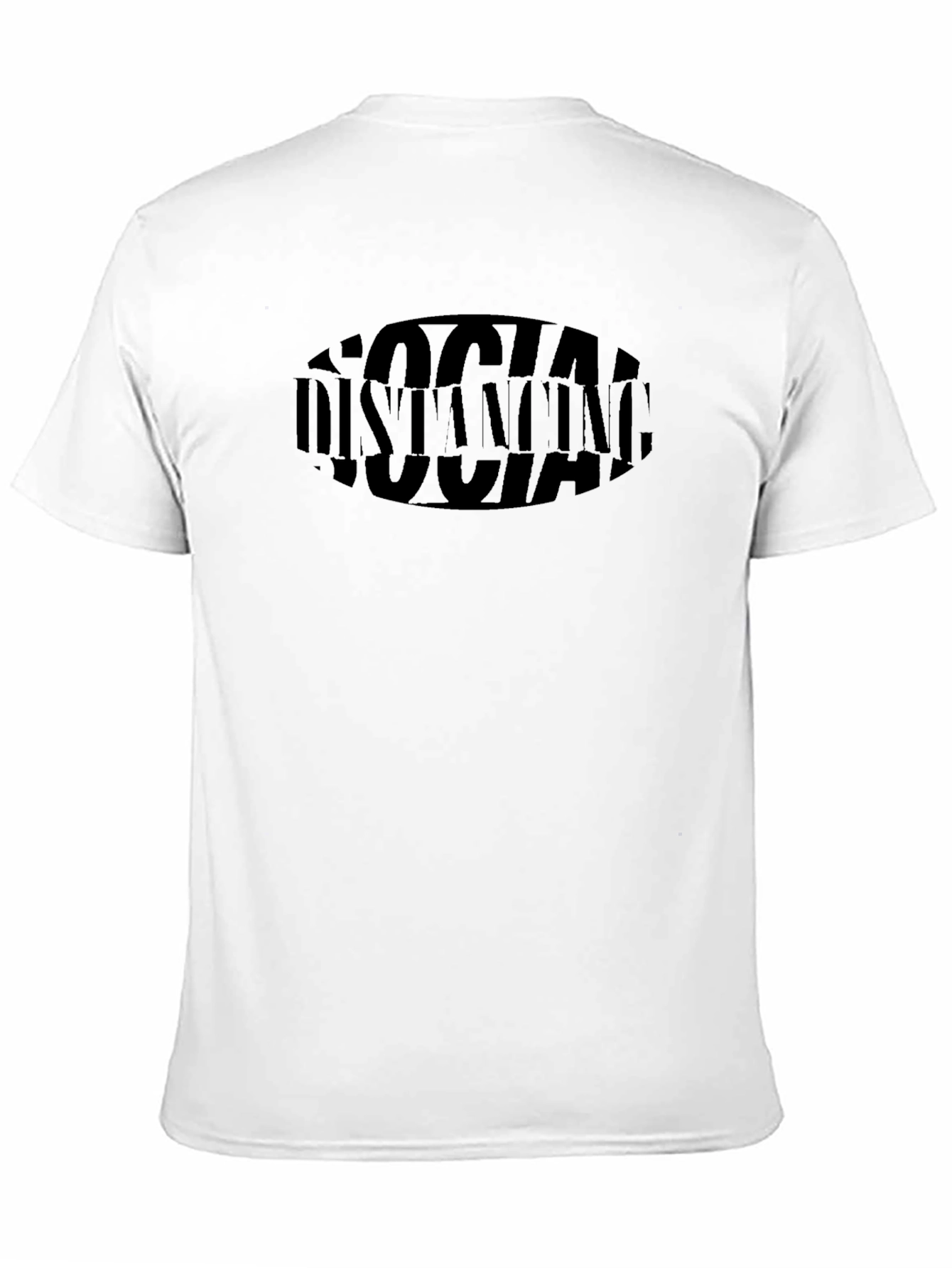 Black Social Distancing Graphic Tee - Black view 11