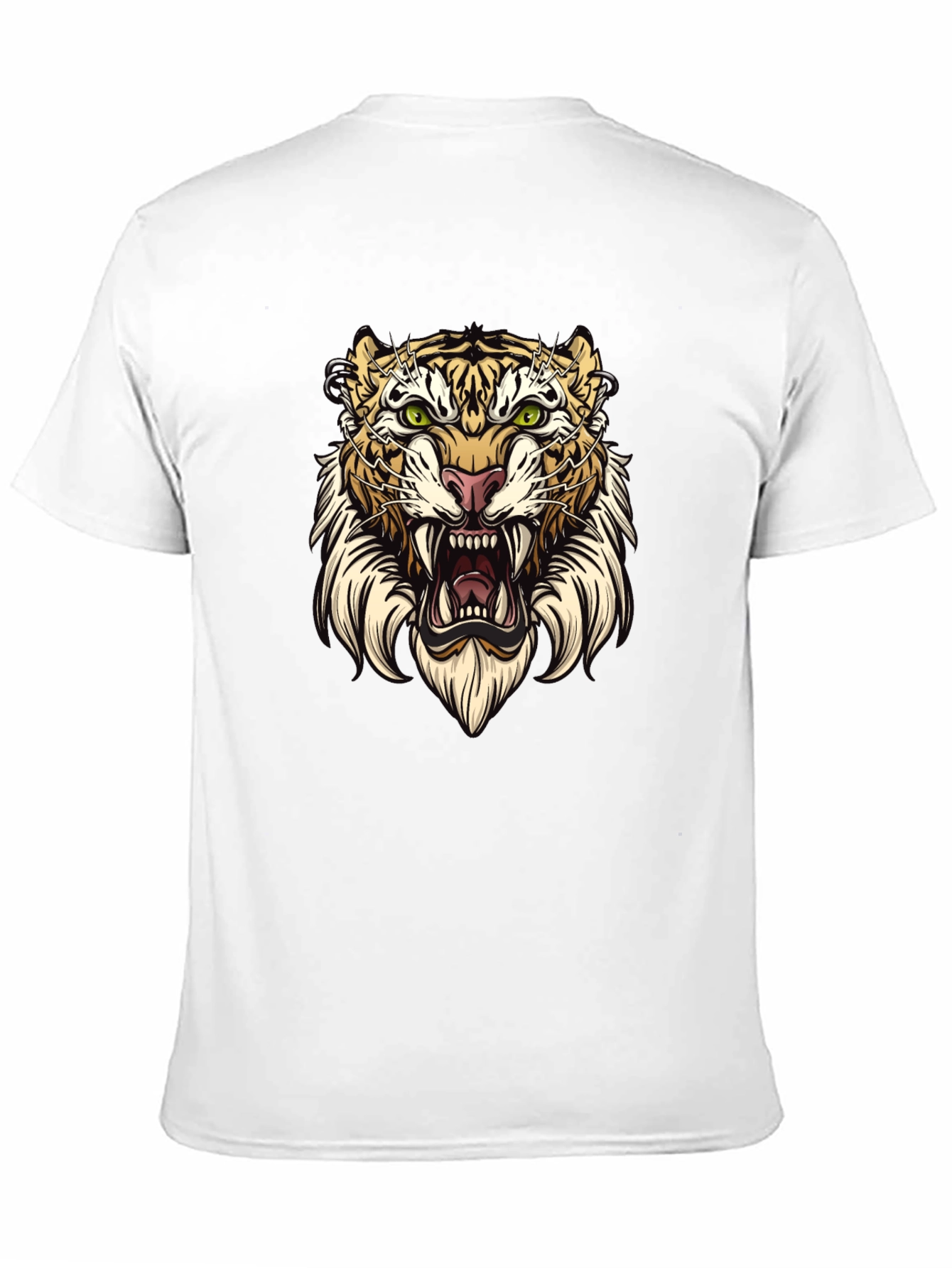 Black Tiger Graphic Tee - Black Cotton T-Shirt view 11