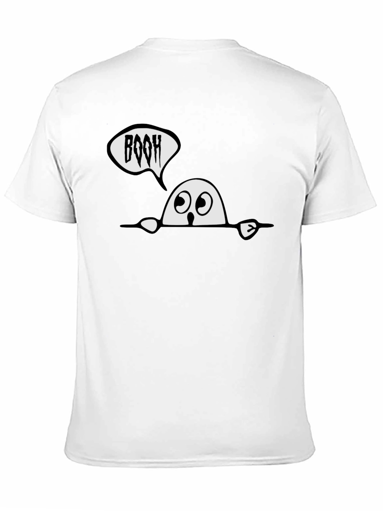 Black Spooky 'BOOH' Ghost Graphic Tee view 11