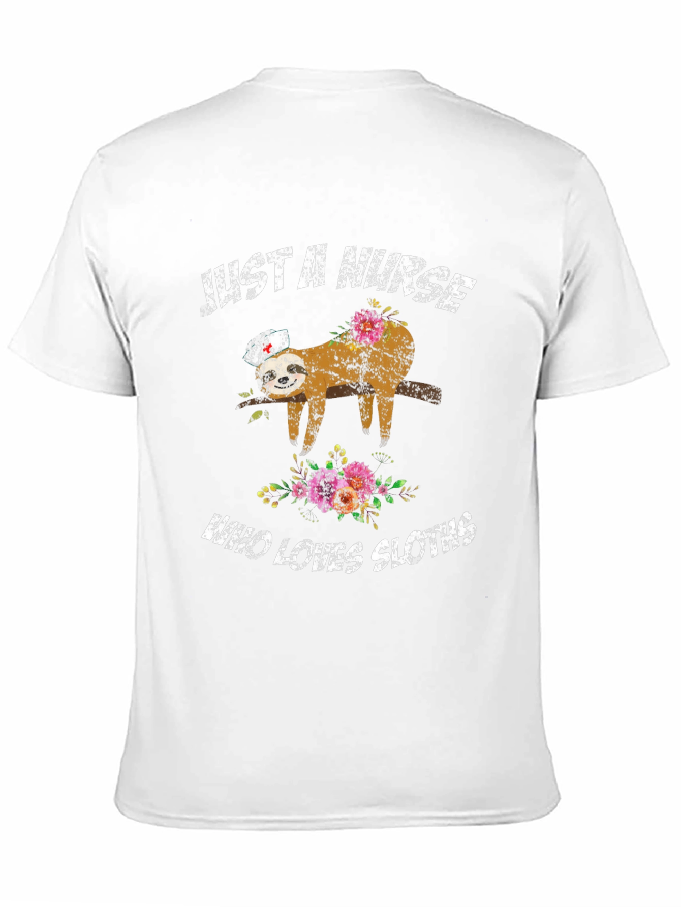 Black Just a Nurse Who Loves Sloths T-Shirt view 11