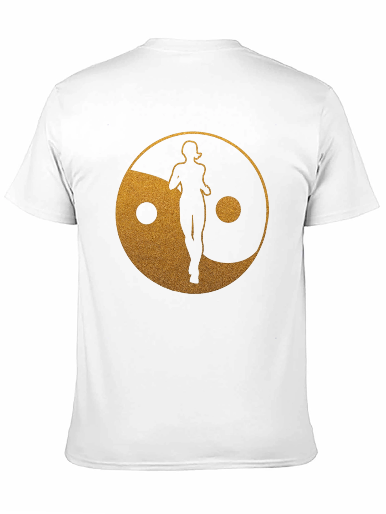 Black Yin Yang Runner Graphic Tee - Black view 11