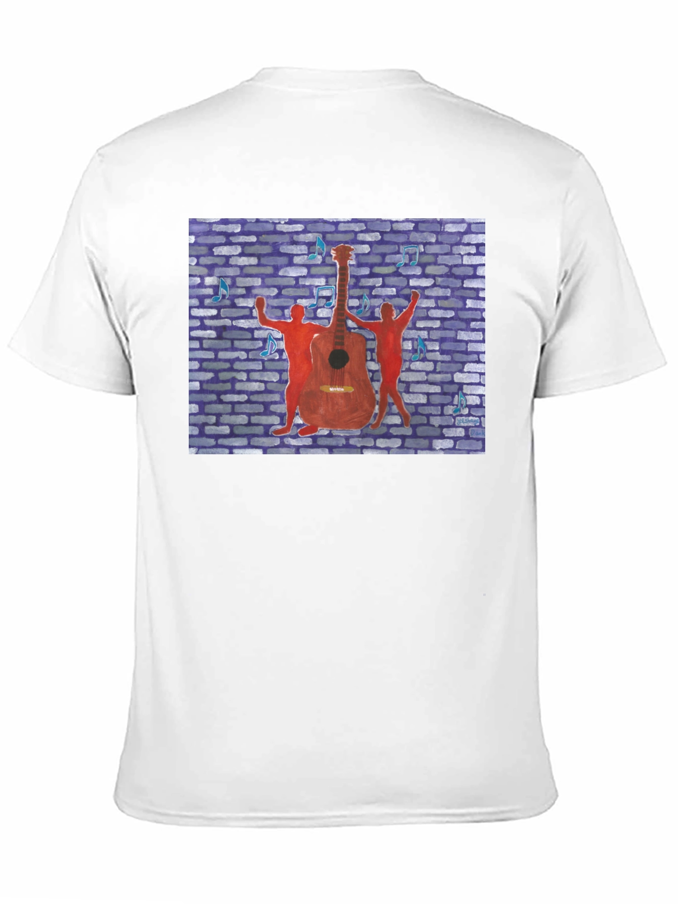 Black Guitar Art Graphic T-Shirt, Music Lover Tee view 11