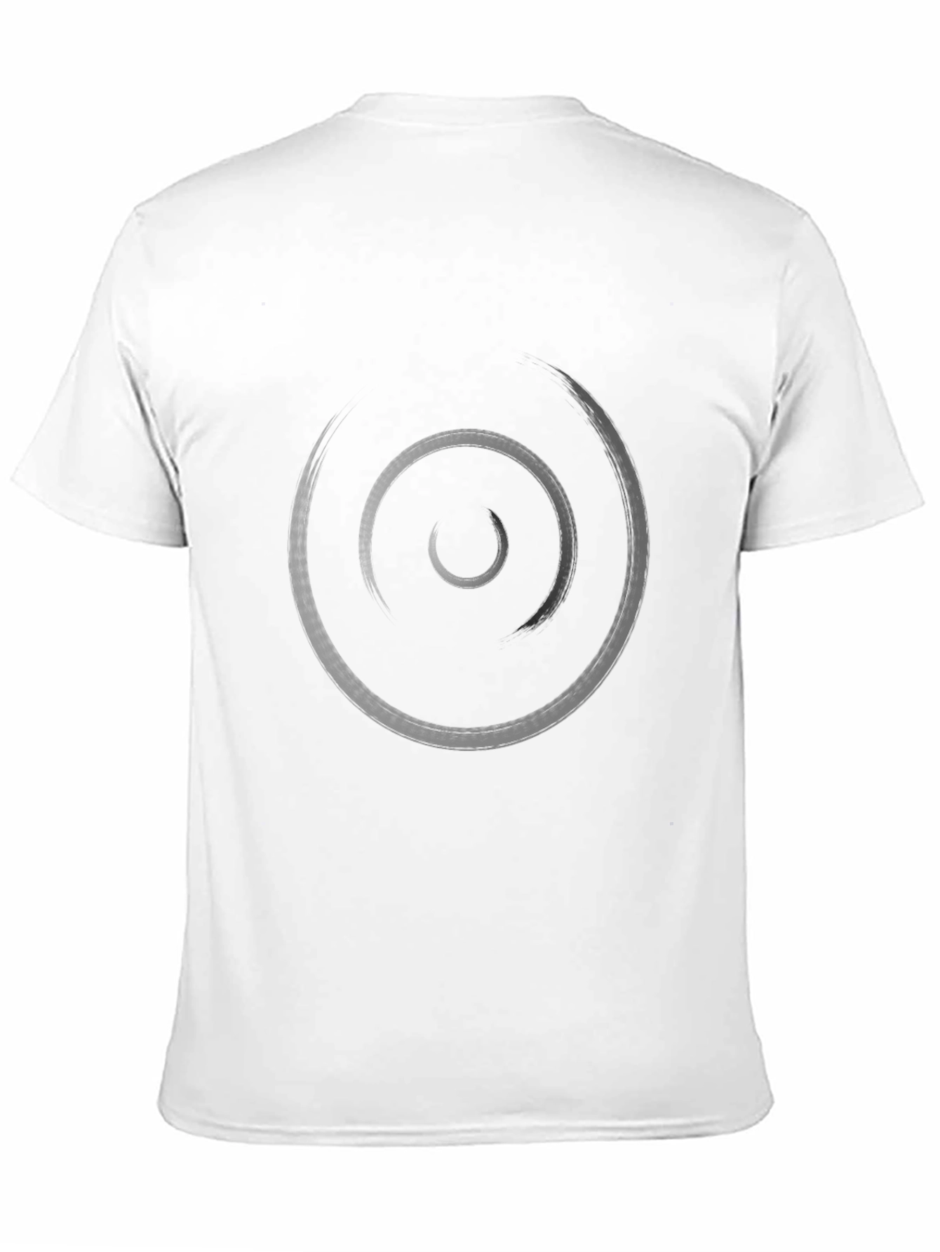 Black Men's Black Graphic Tee - Abstract Circle Design view 11