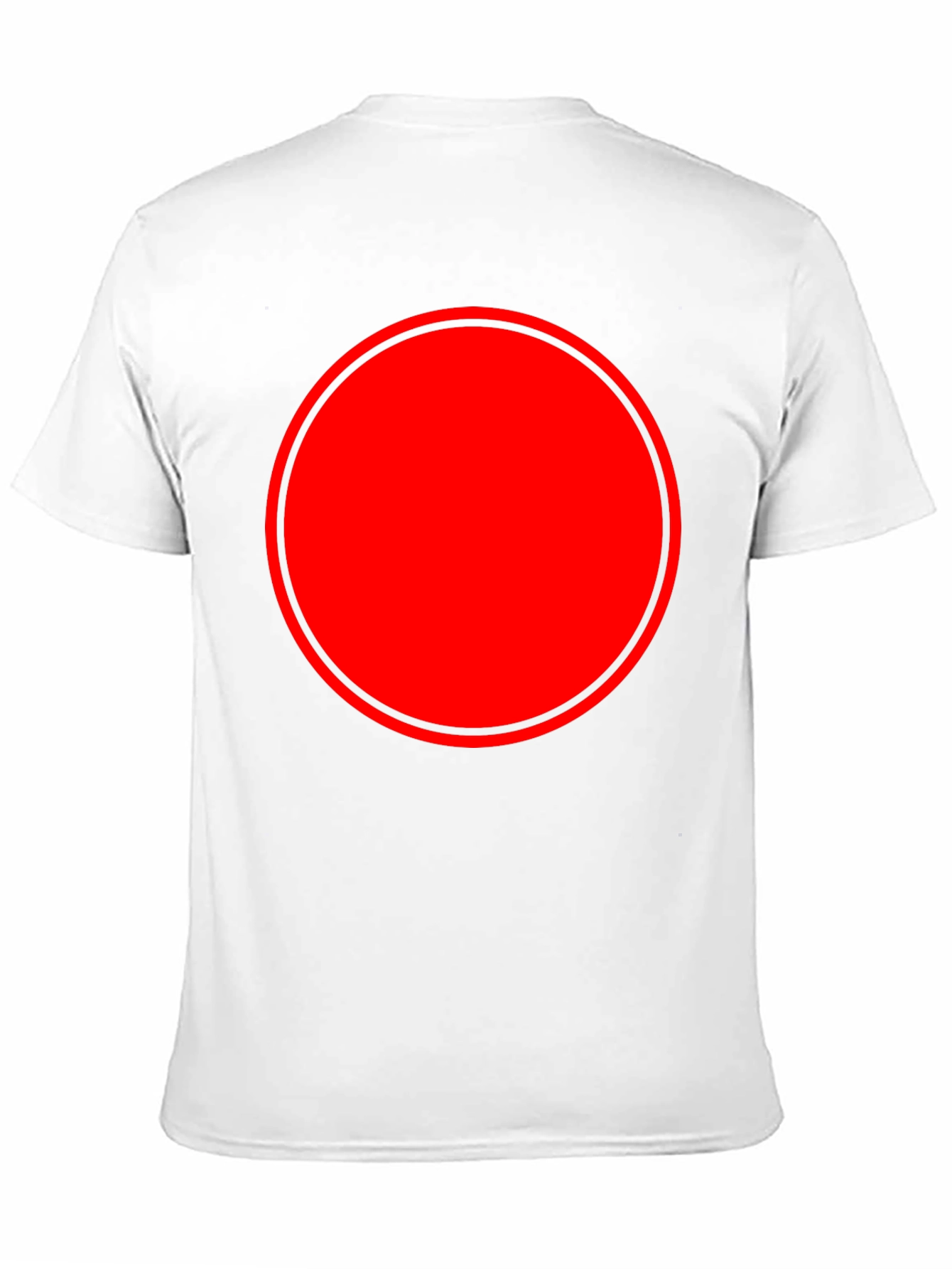 Black Modern Red Circle Graphic Black T-Shirt view 11