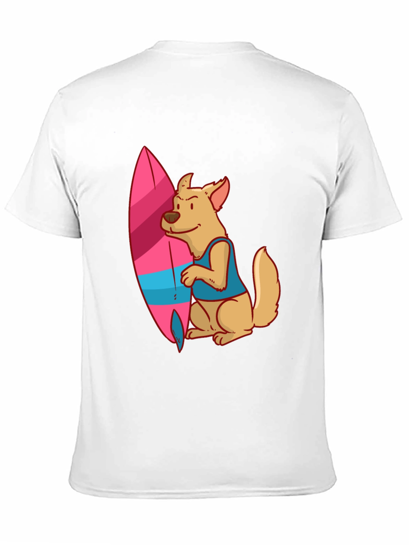 Black Dog Surfer Graphic Tee - Casual Black T-Shirt view 11