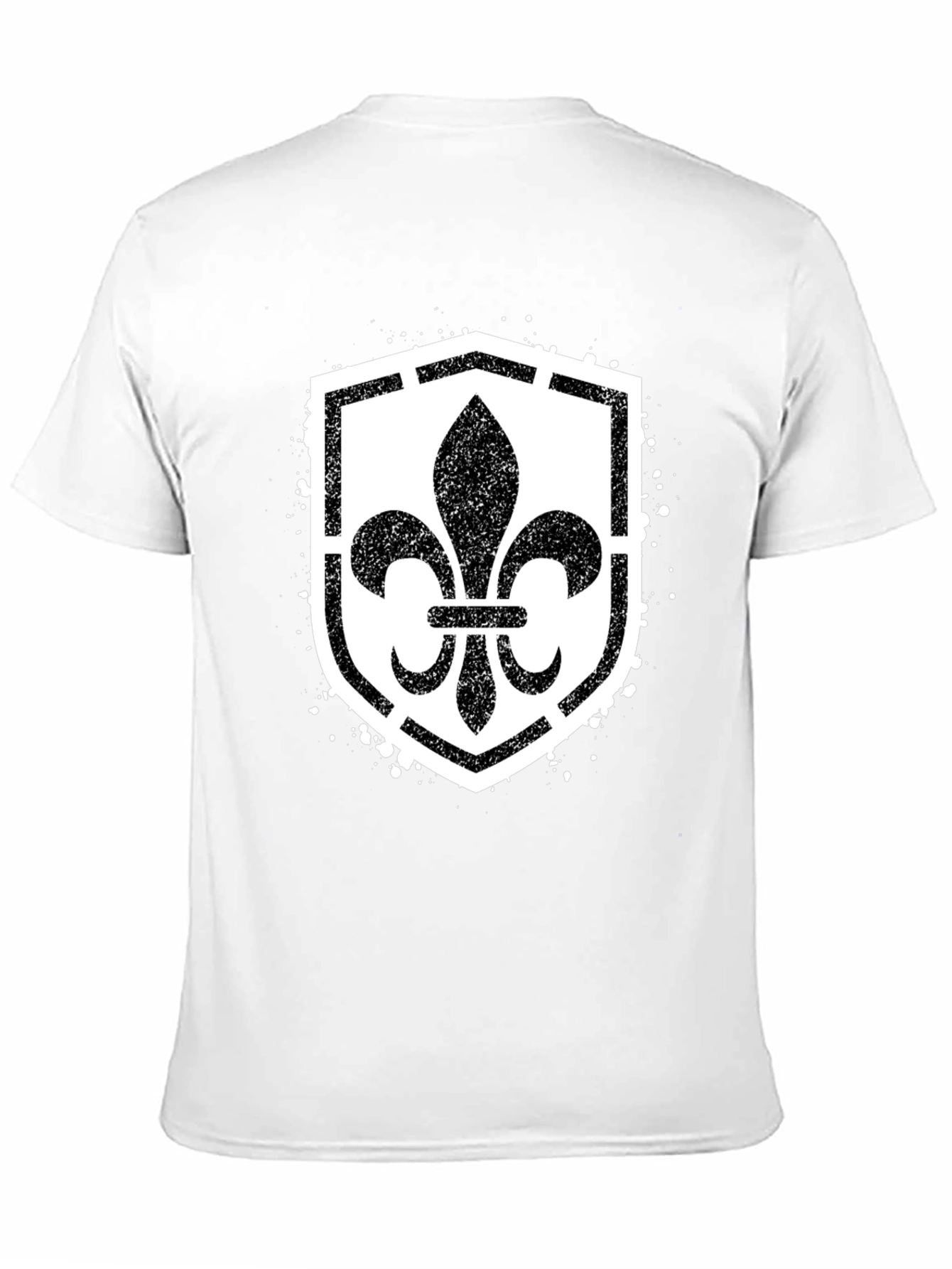 Black Fleur-de-Lis Shield Graphic T-Shirt - Black view 11