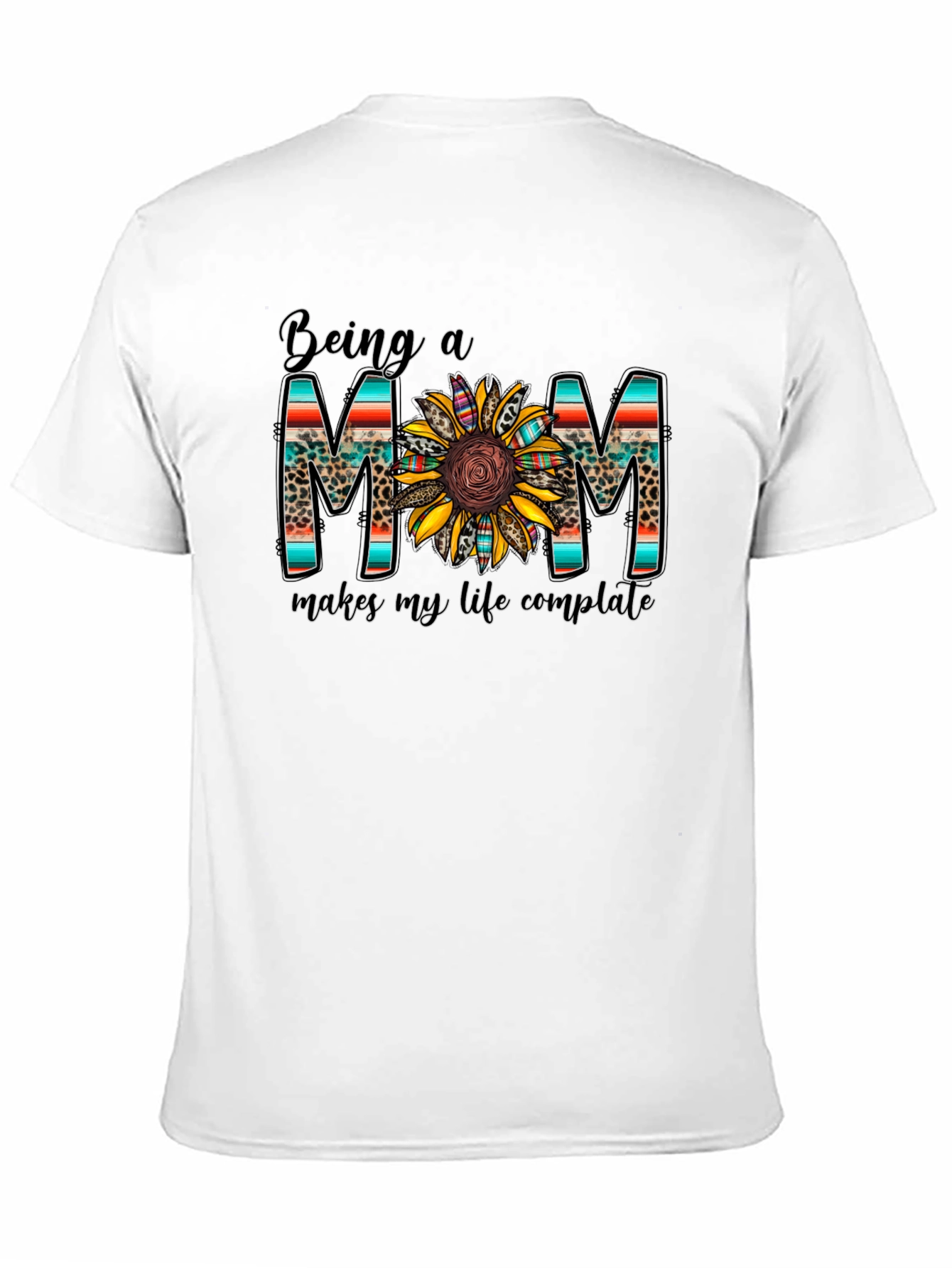 Black Being a Mom Graphic Tee Sunflower Design view 11