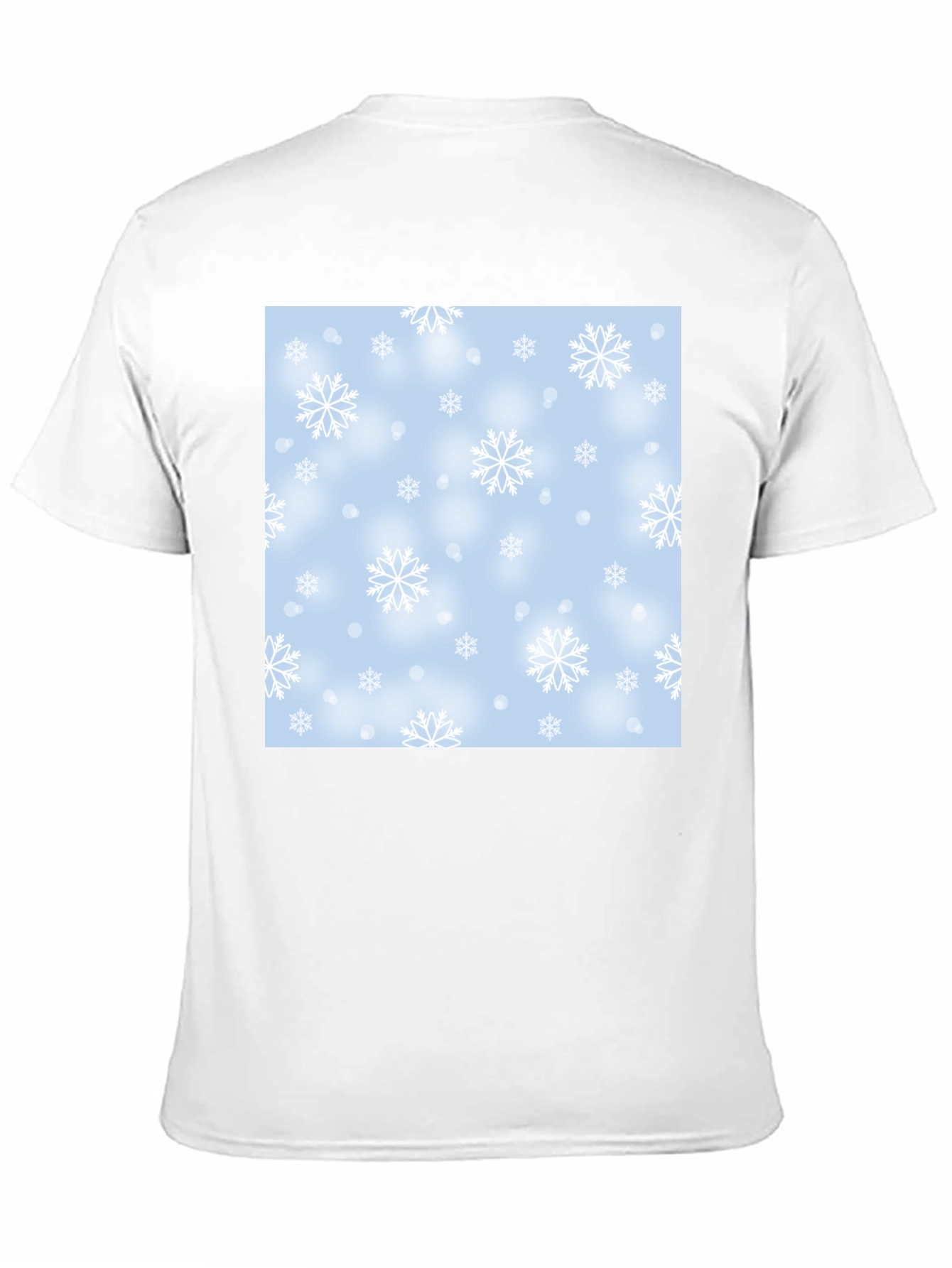 Black Winter Snowflake Pattern T-Shirt view 11