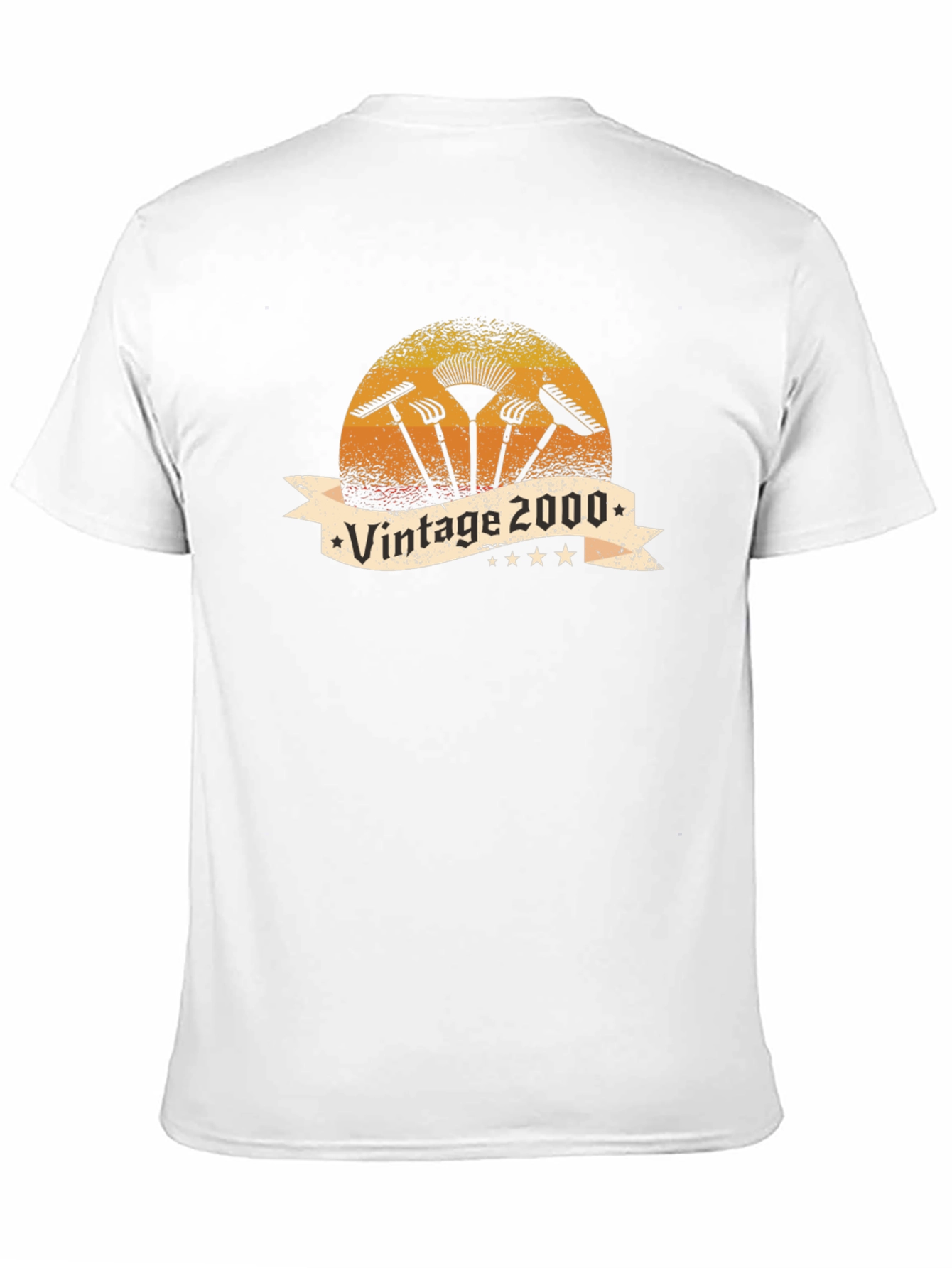 Black Vintage 2000 Gardening T-Shirt -  Retro Design view 11