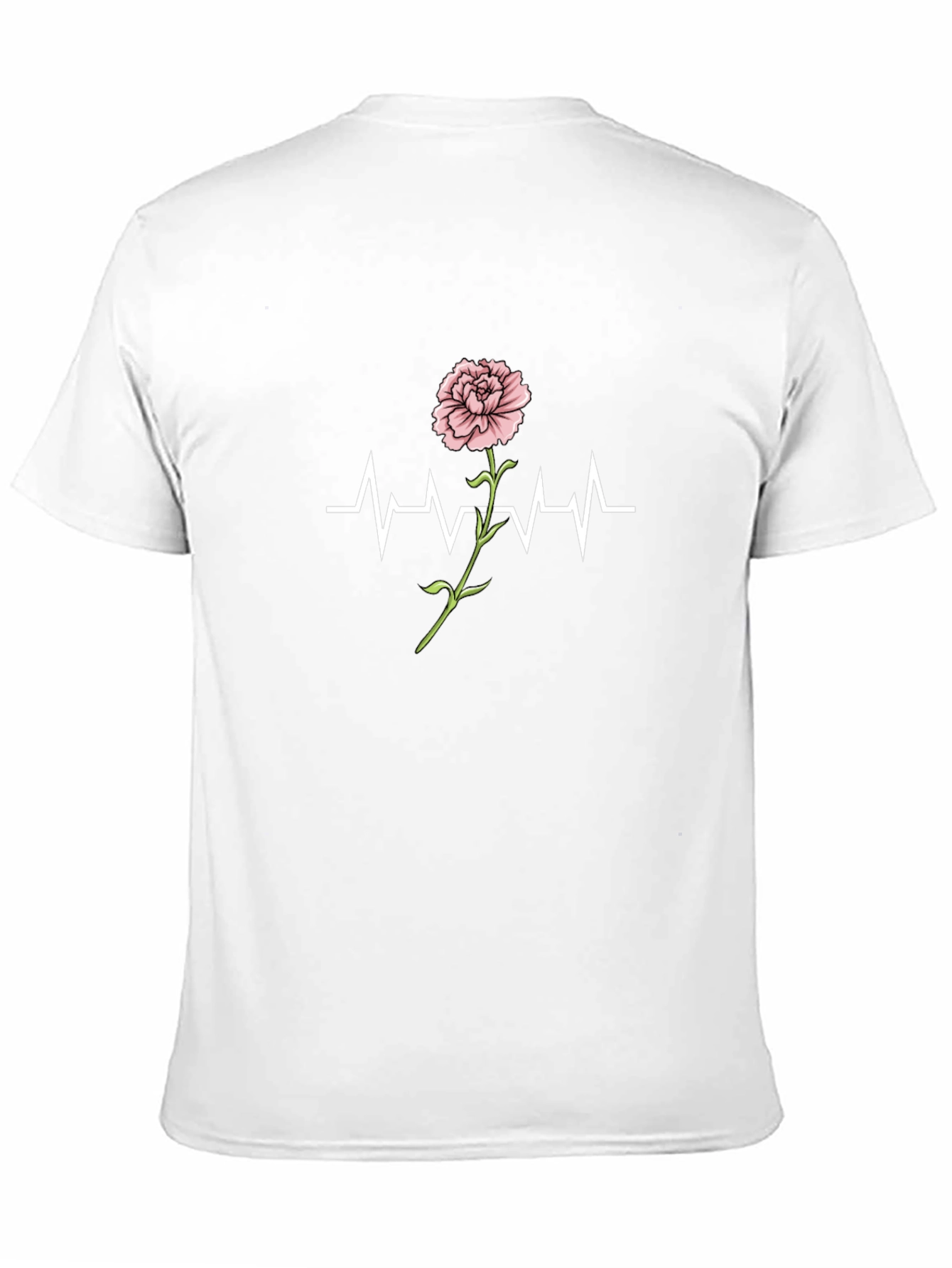 Black Floral Heartbeat T-Shirt - Love & Life Design view 11