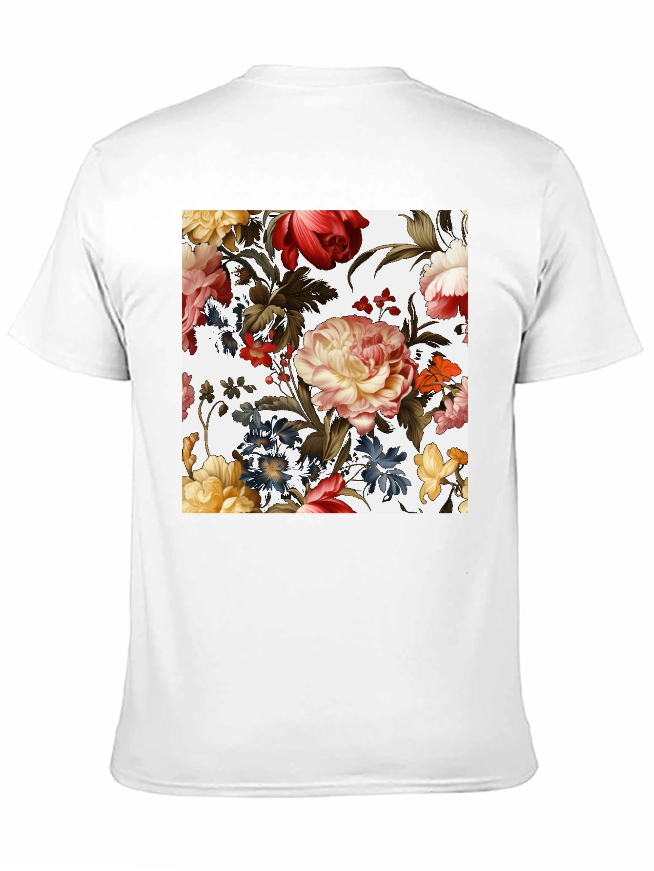 Black Floral Print Black T-Shirt view 11