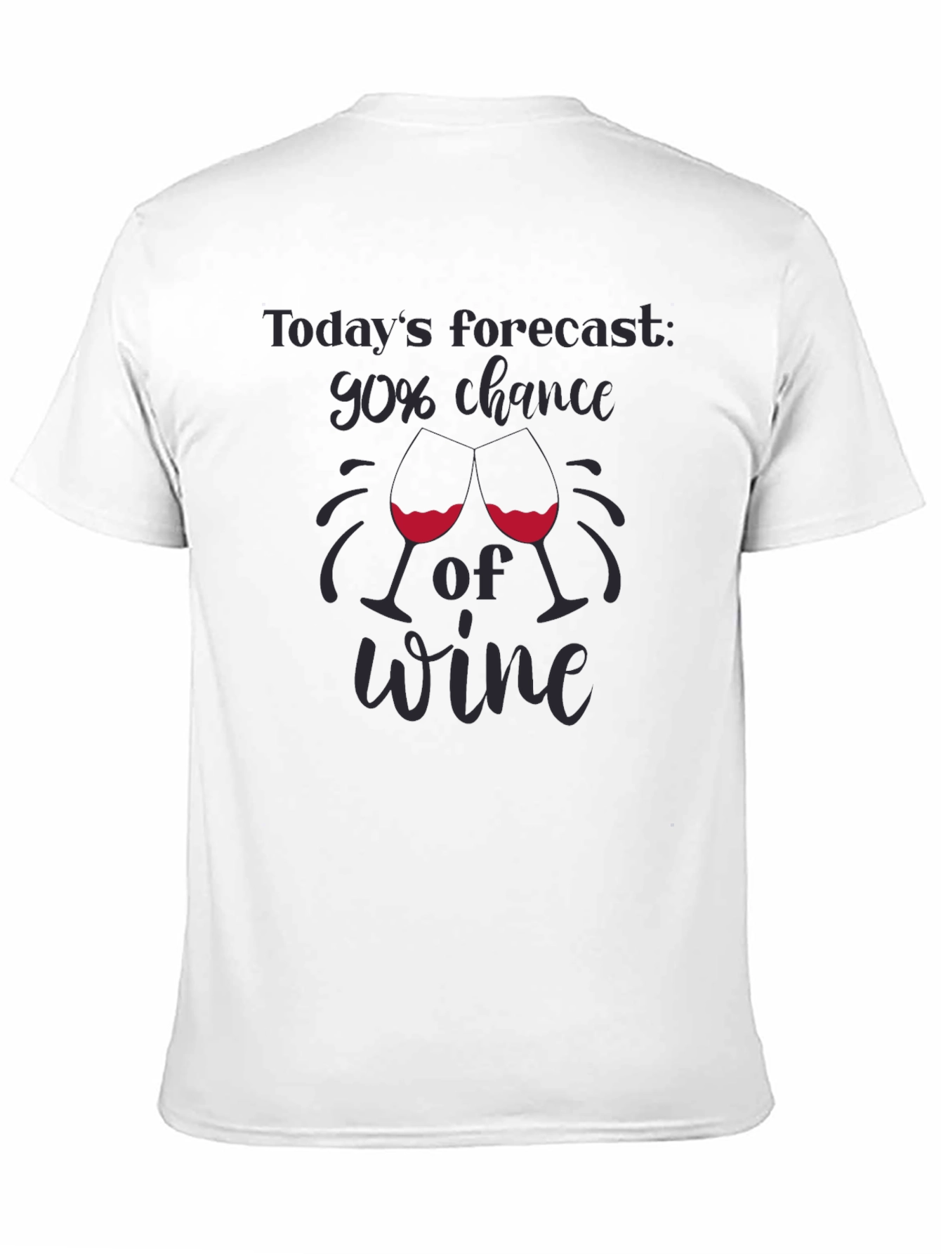 Black Wine Forecast Graphic Tee - 90% Chance view 11