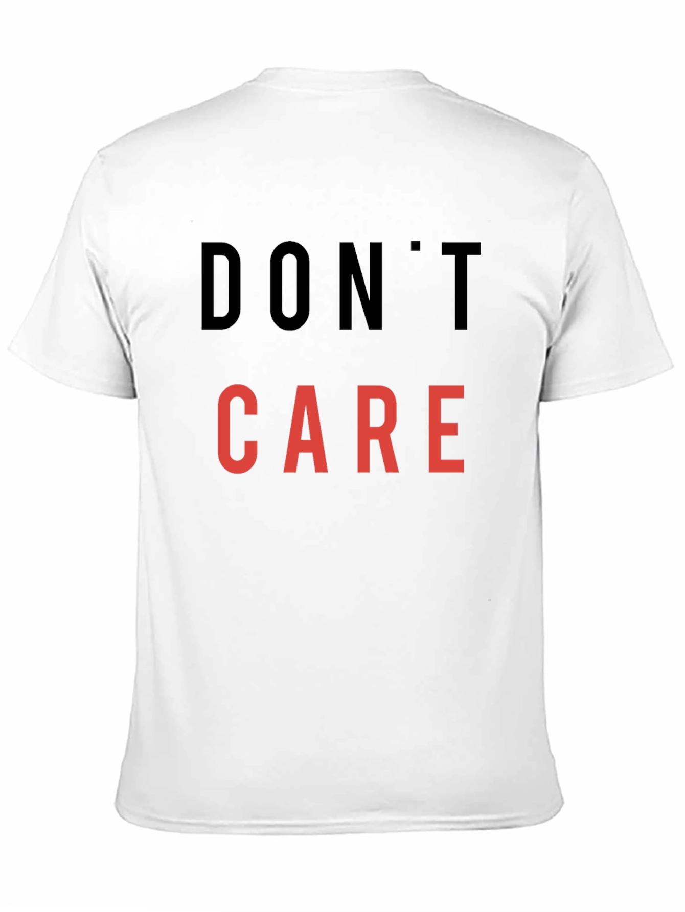 Black Don't Care Graphic Tee - Casual Statement Shirt view 11