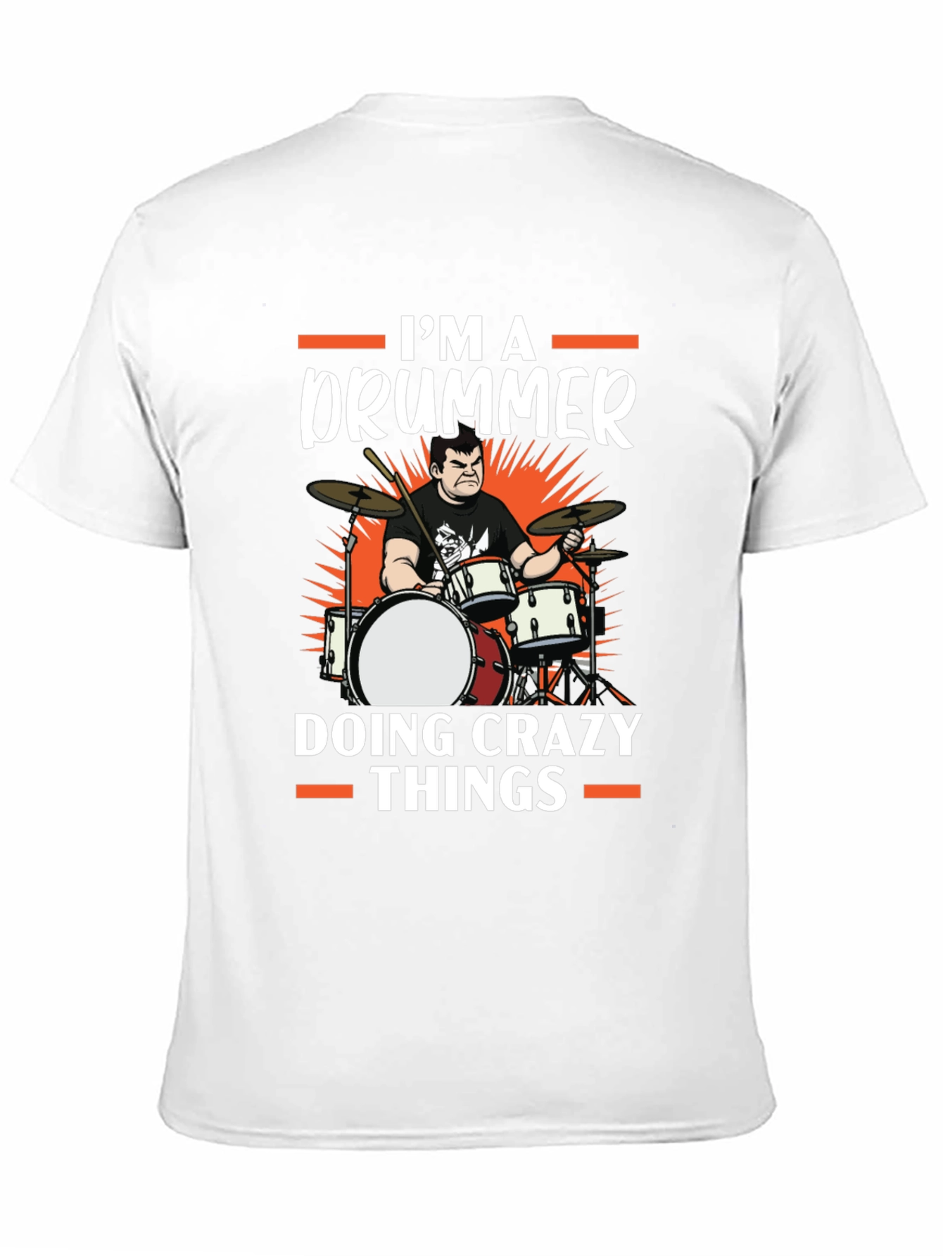 Black I'm A Drummer Doing Crazy Things T-Shirt view 11