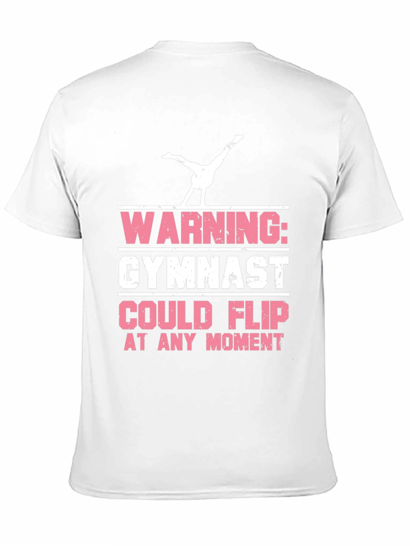 Black Warning Gymnast Flip T-Shirt view 11