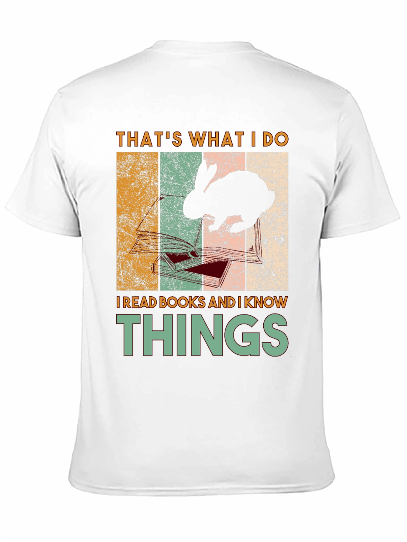 Black That's What I Do I Read Books Rabbit T-Shirt view 11