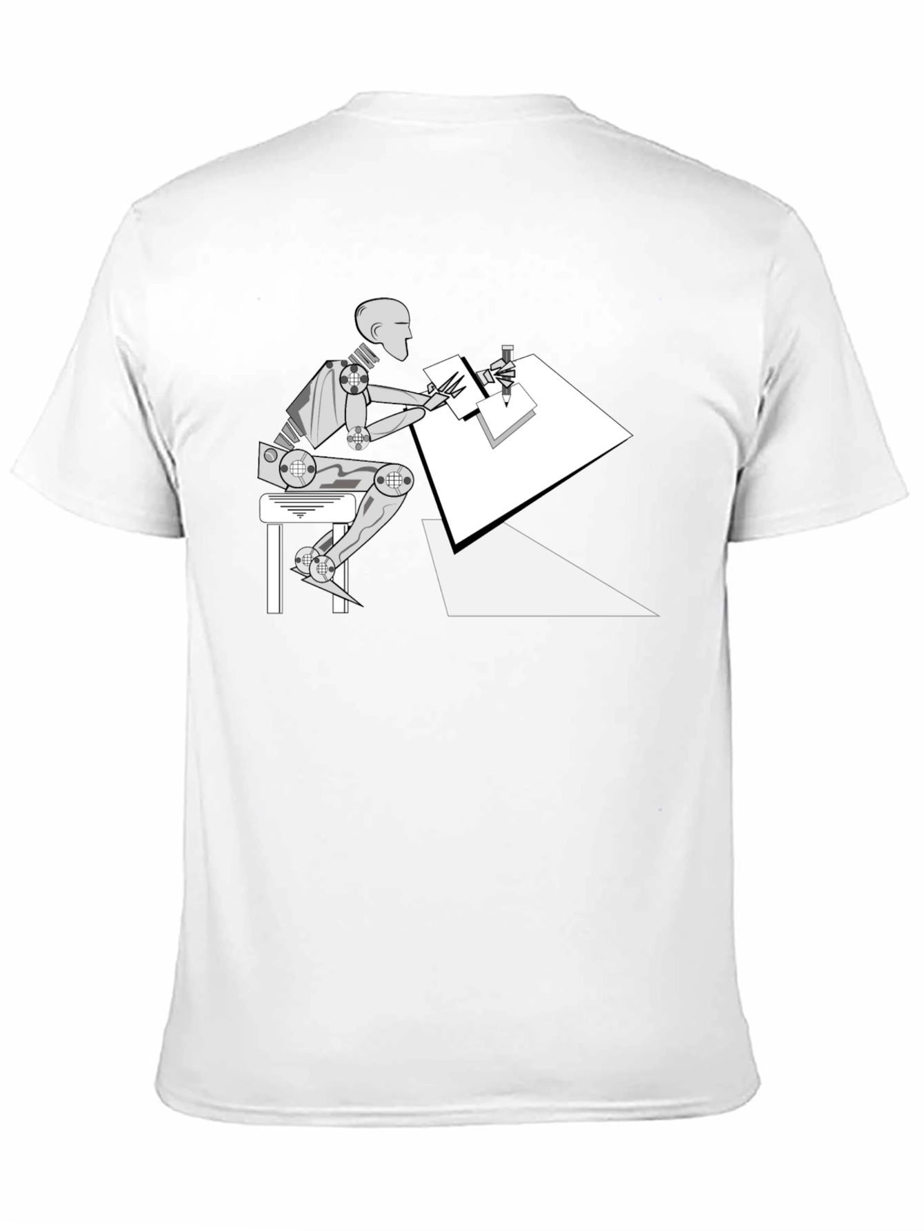 Black Artist Robot Black Tee view 11