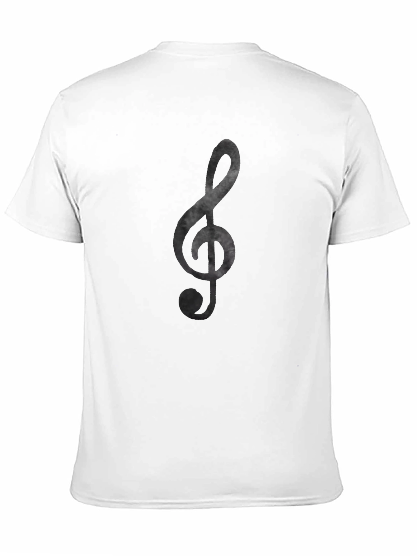 Black Musical Treble Clef Graphic T-Shirt - Black view 11