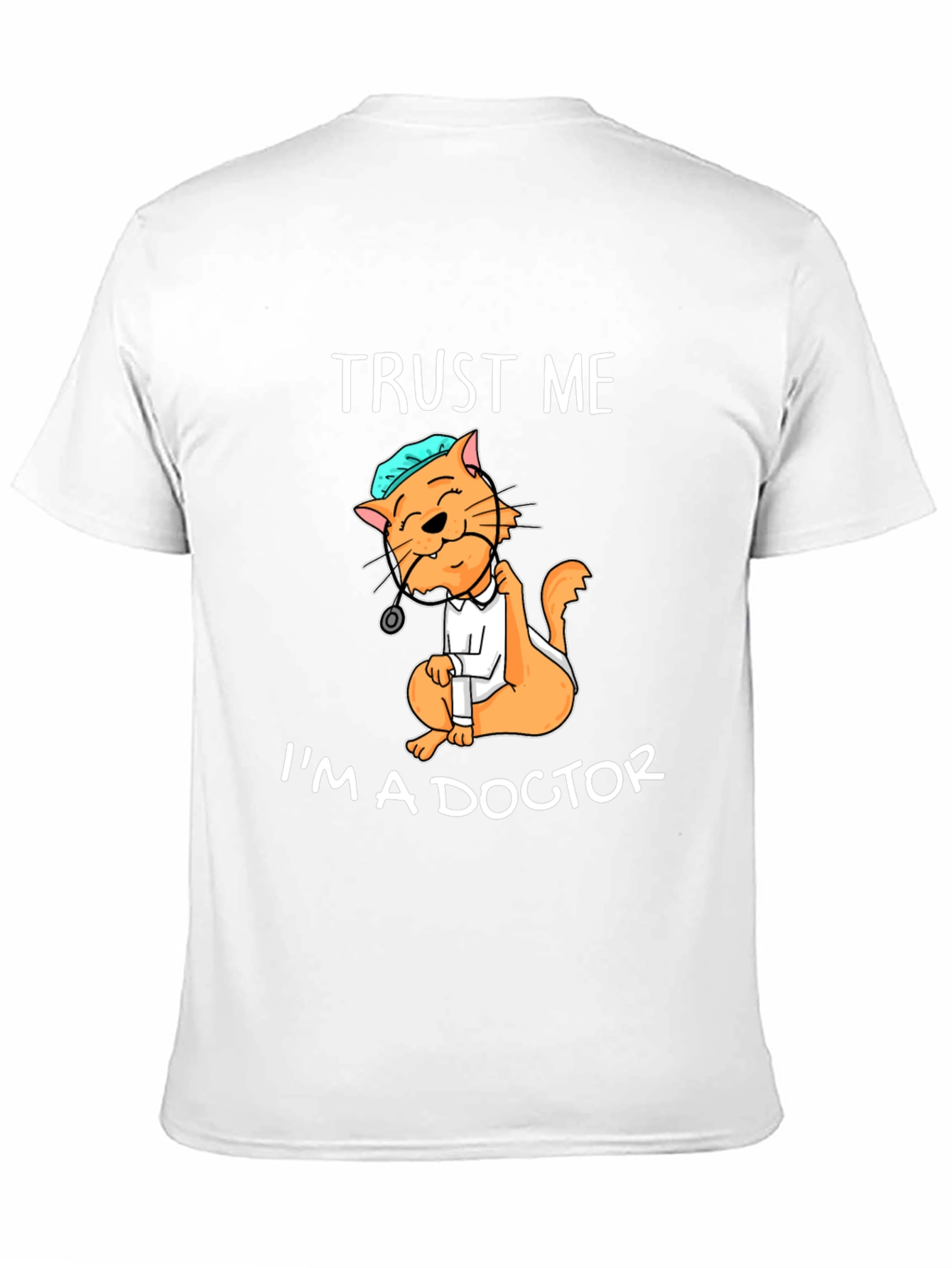 Black Trust Me I'm A Doctor Cat Graphic T-Shirt view 11