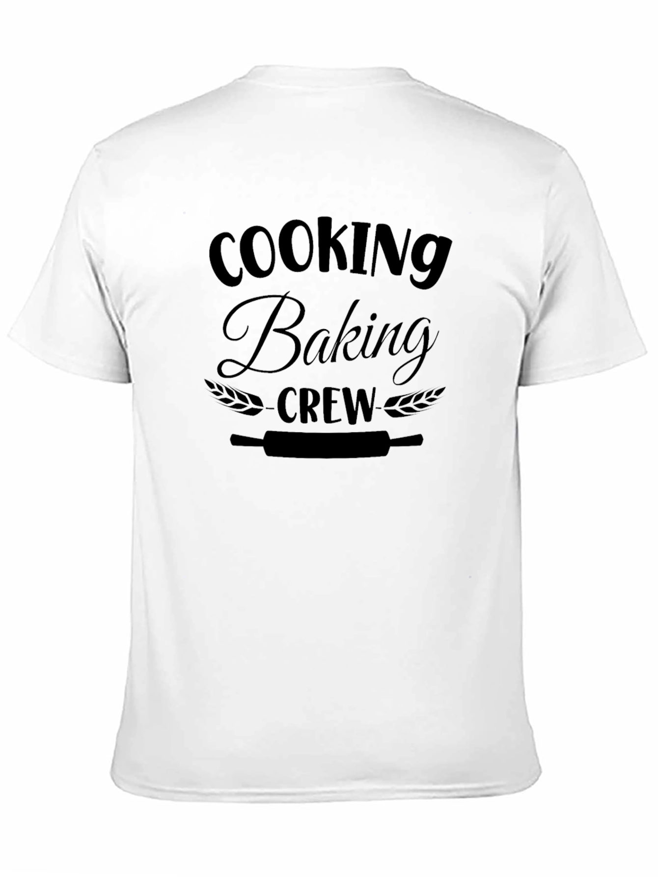 Black Cooking Baking Crew T-Shirt - Black, Unisex view 11