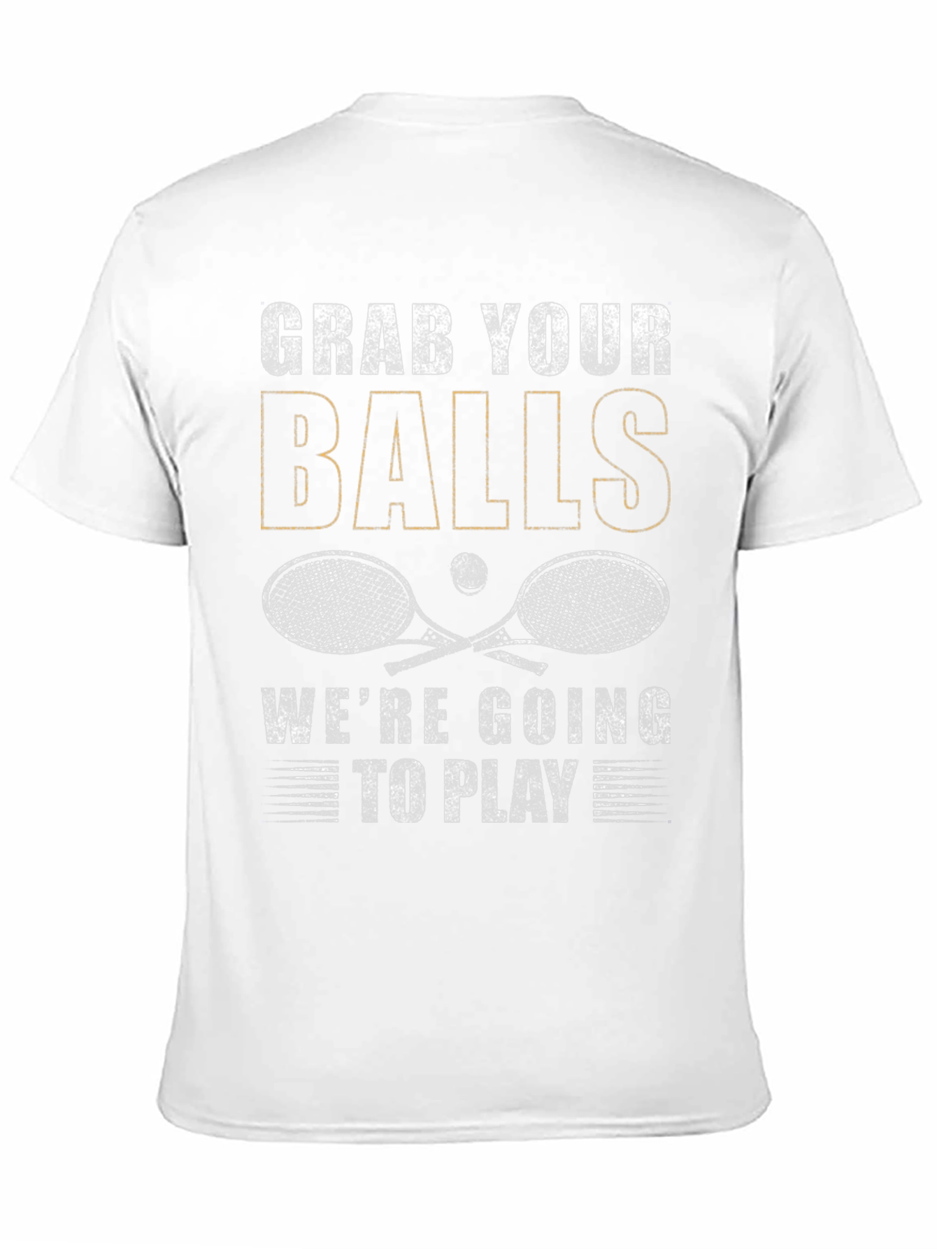 Black Grab Your Balls T-Shirt - Tennis Graphic Tee view 11