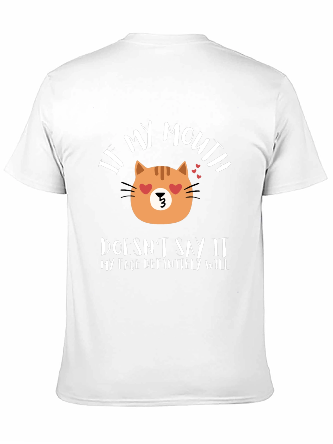 Black Funny Cat Face T-Shirt - If My Mouth Doesn't Say It view 11