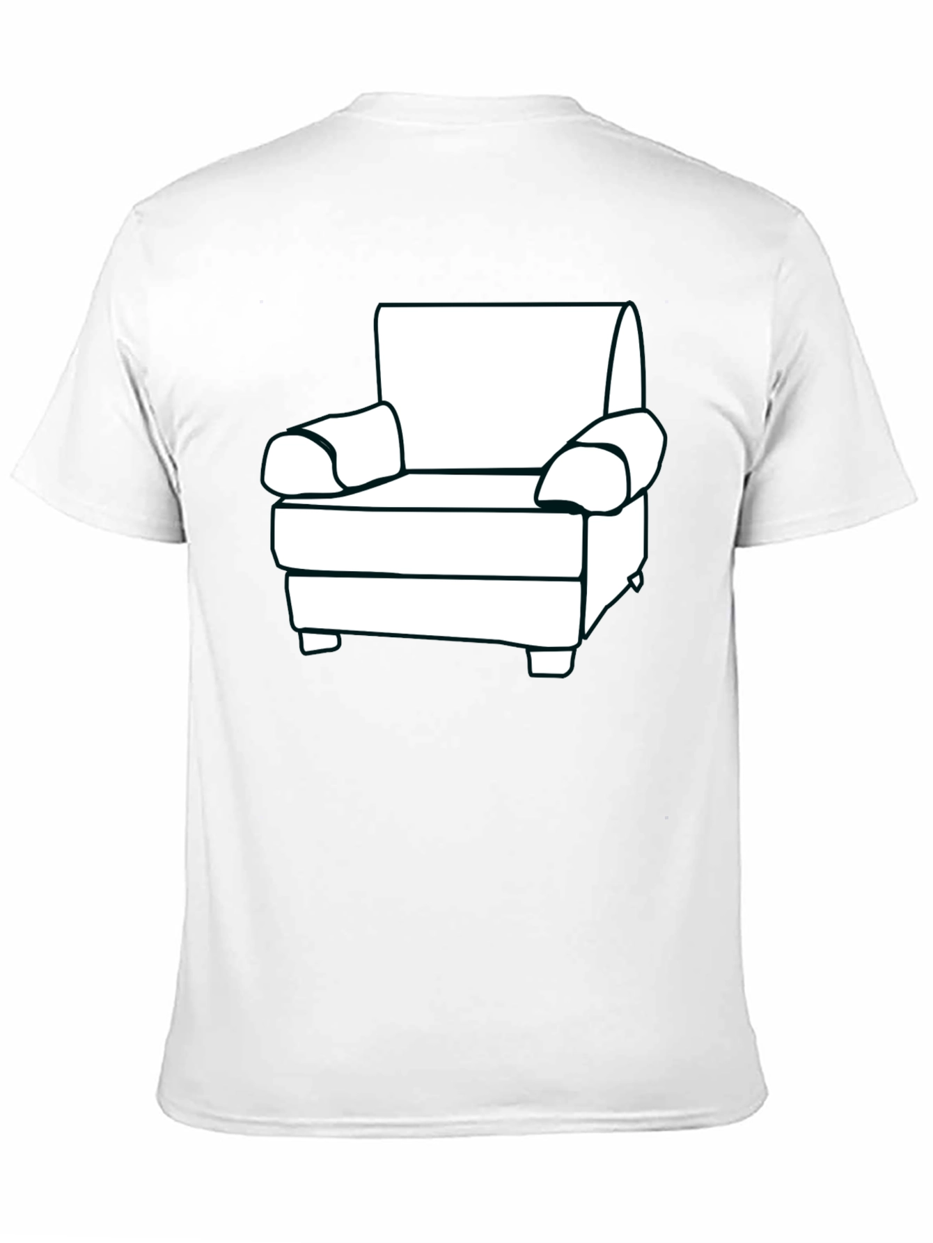 Black White Couch Graphic T-Shirt - Comfort & Style view 11