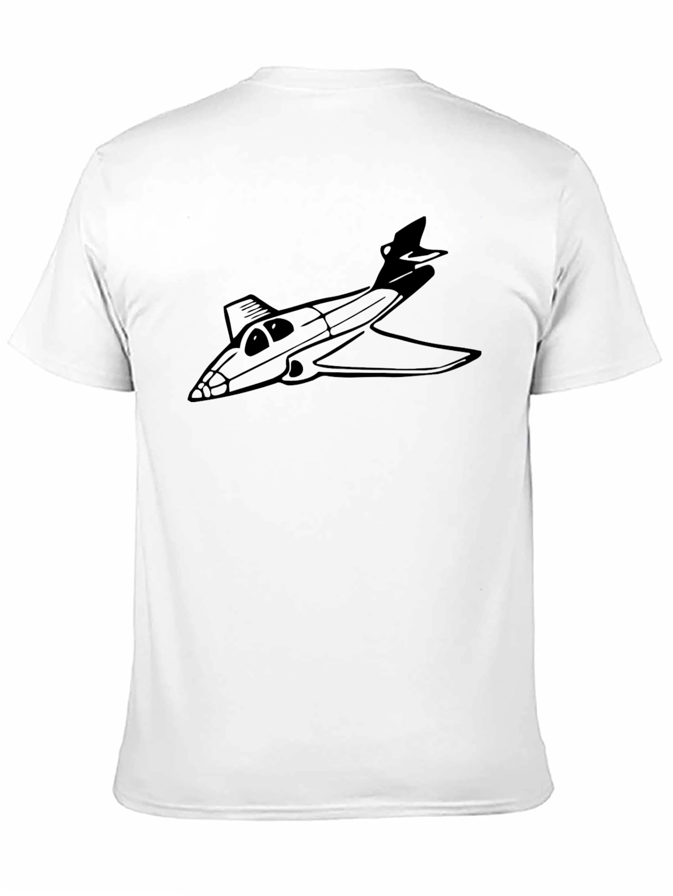 Black Jet Graphic Tee - Black Cotton Blend T-Shirt view 11