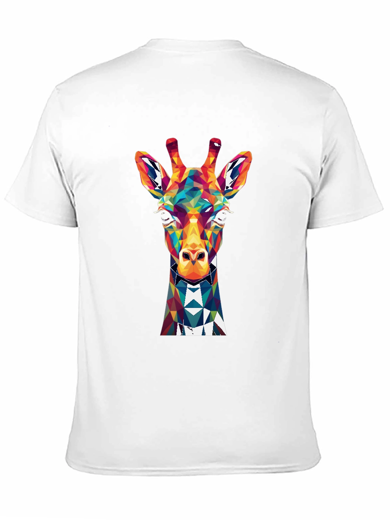 Black Geometric Giraffe Graphic Tee - Men's Black T-Shirt view 11