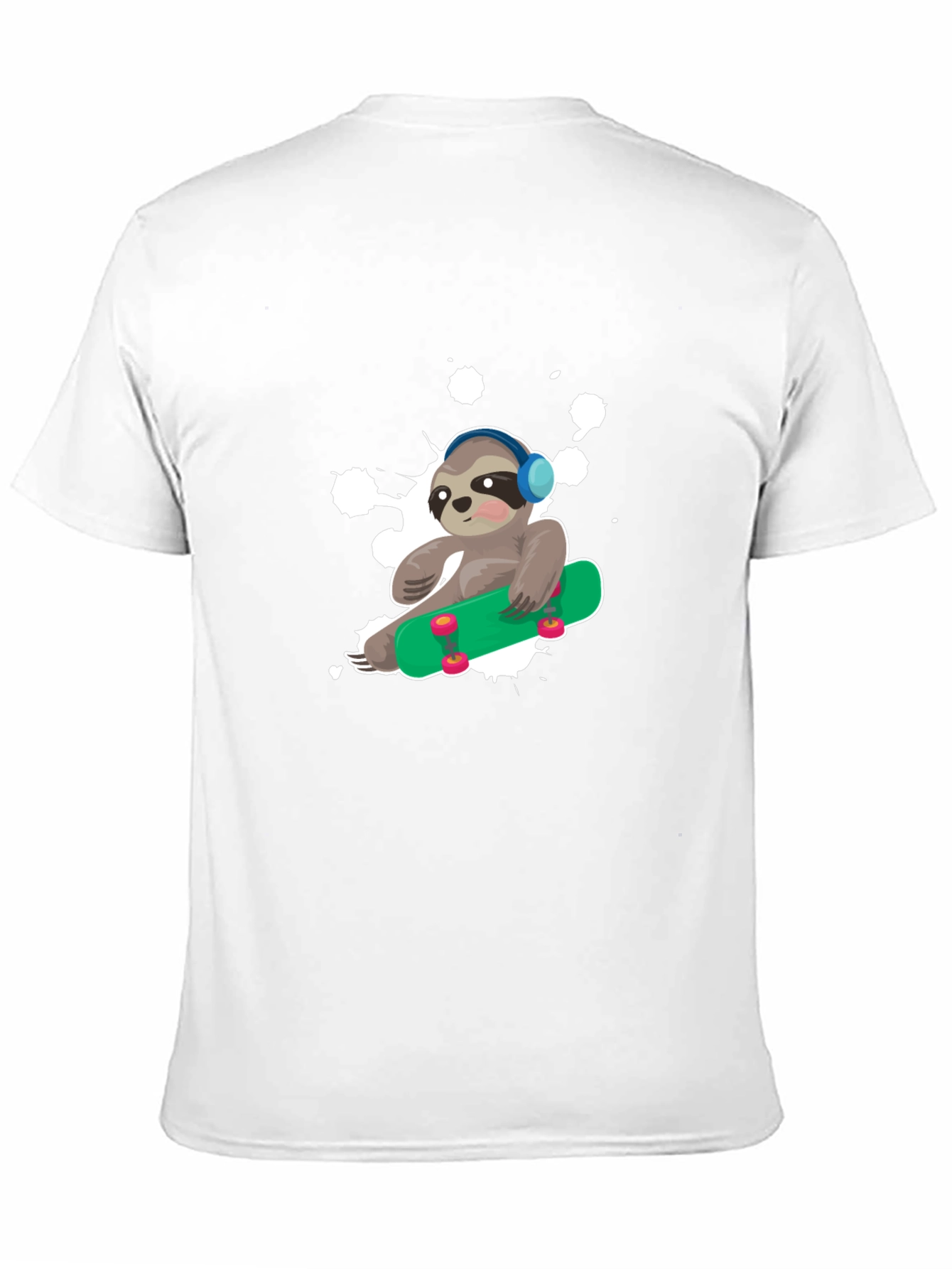 Black Sloth Skateboard Graphic T-Shirt - Trendy Casual Wear view 11