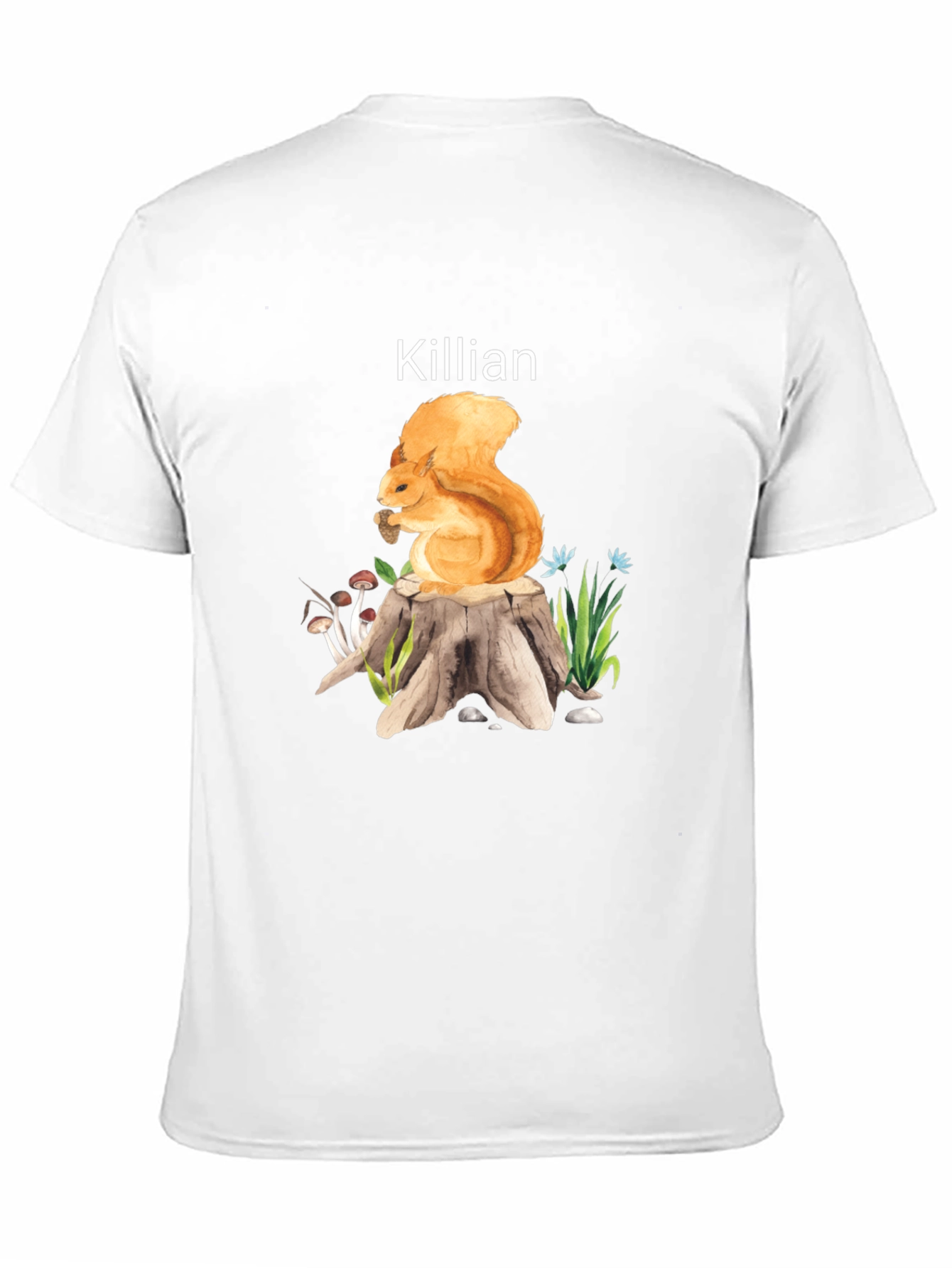 Black Killian Squirrel on Stump Tee view 11