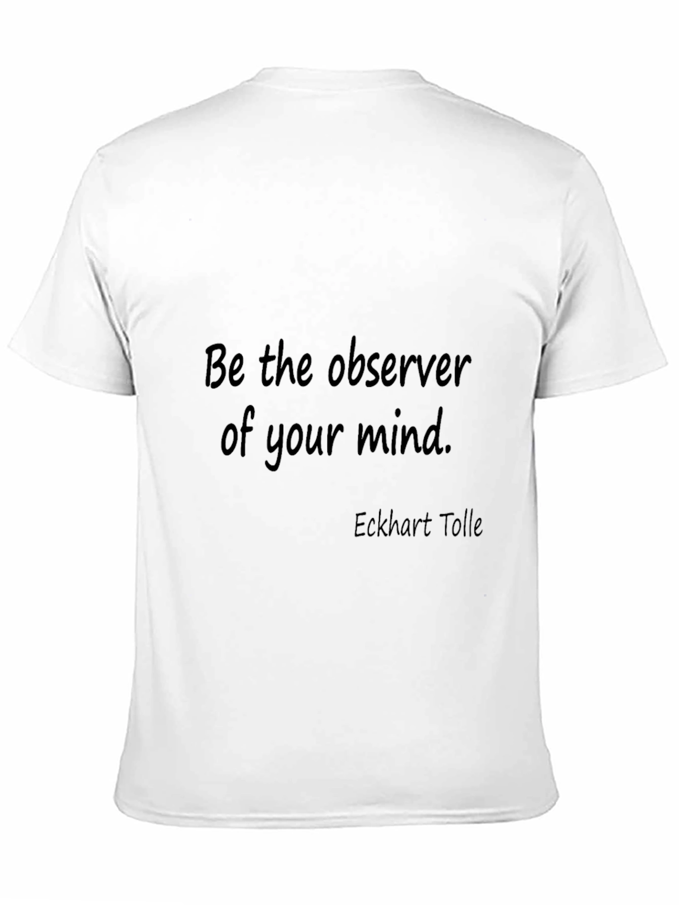 Black Observer Mindset Tee - Eckhart Tolle Inspired Black T-Shirt view 11