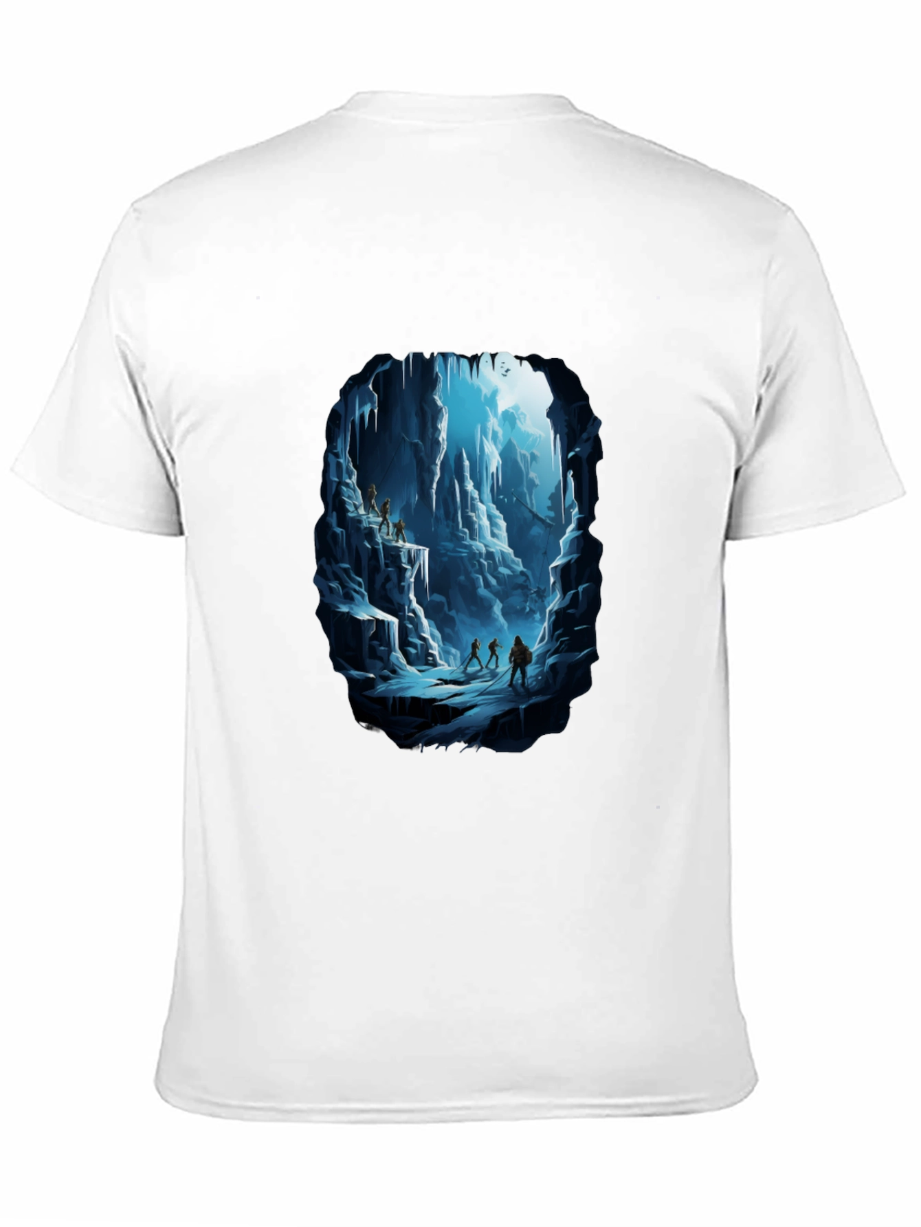 Black Icy Cave Graphic Black T-Shirt view 11