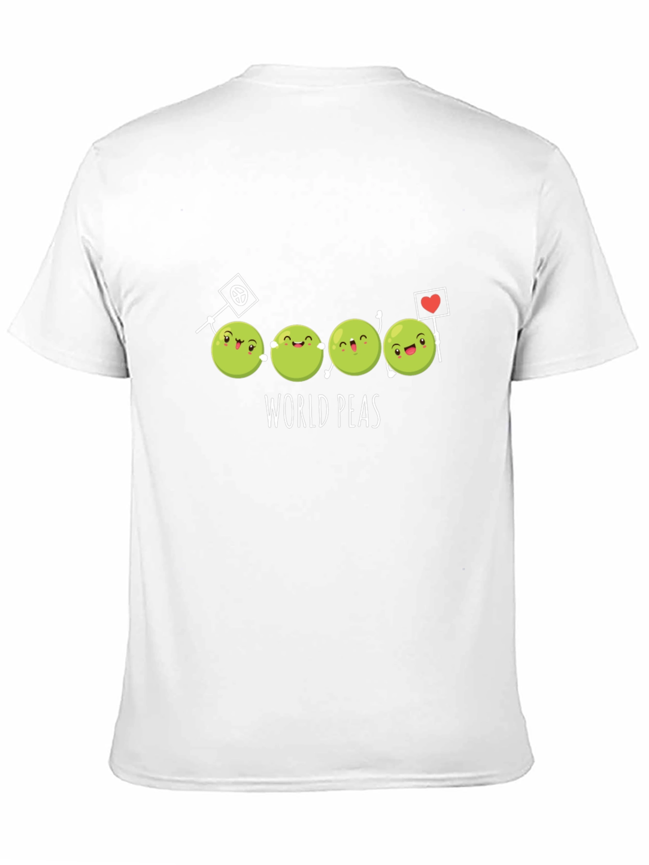 Black World Peas T-Shirt - Funny Cartoon Graphic Tee view 11