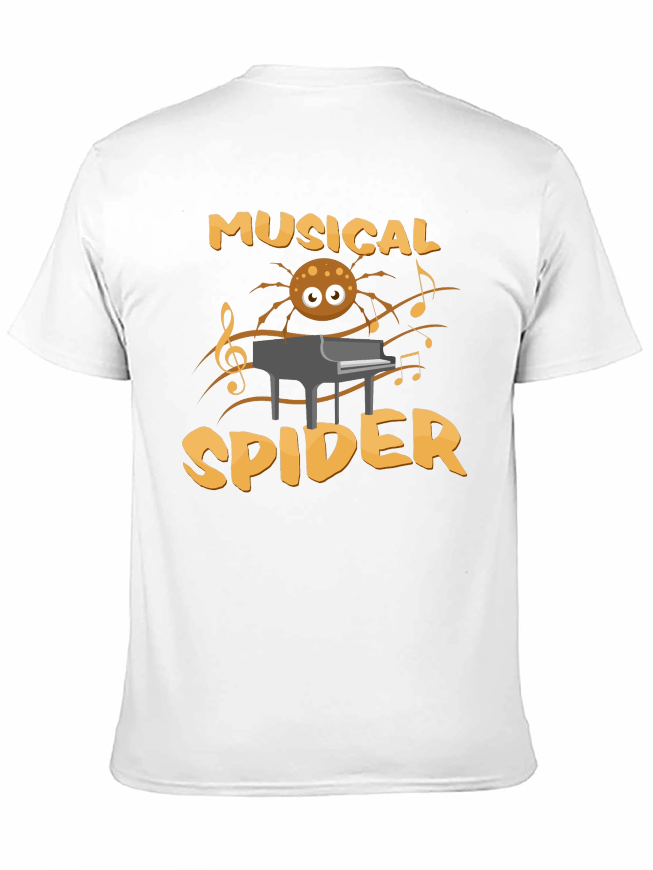 Black Musical Spider T-Shirt - Funny Graphic Tee view 11