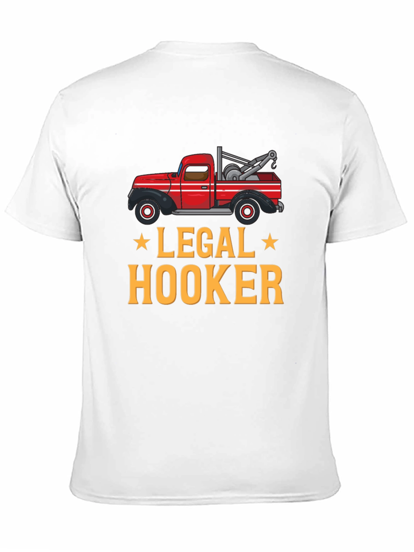 Black Legal Hooker Tow Truck Graphic T-Shirt view 11