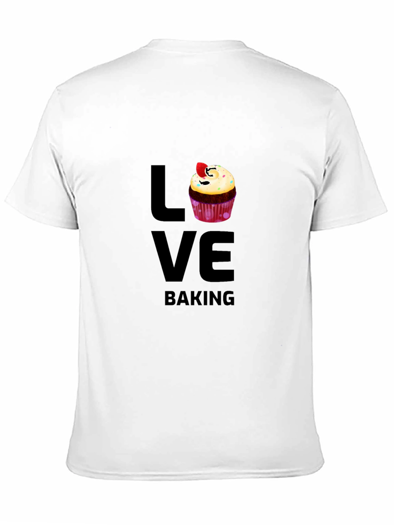 Black Love Baking Graphic T-Shirt - Cute Cupcake Design view 11