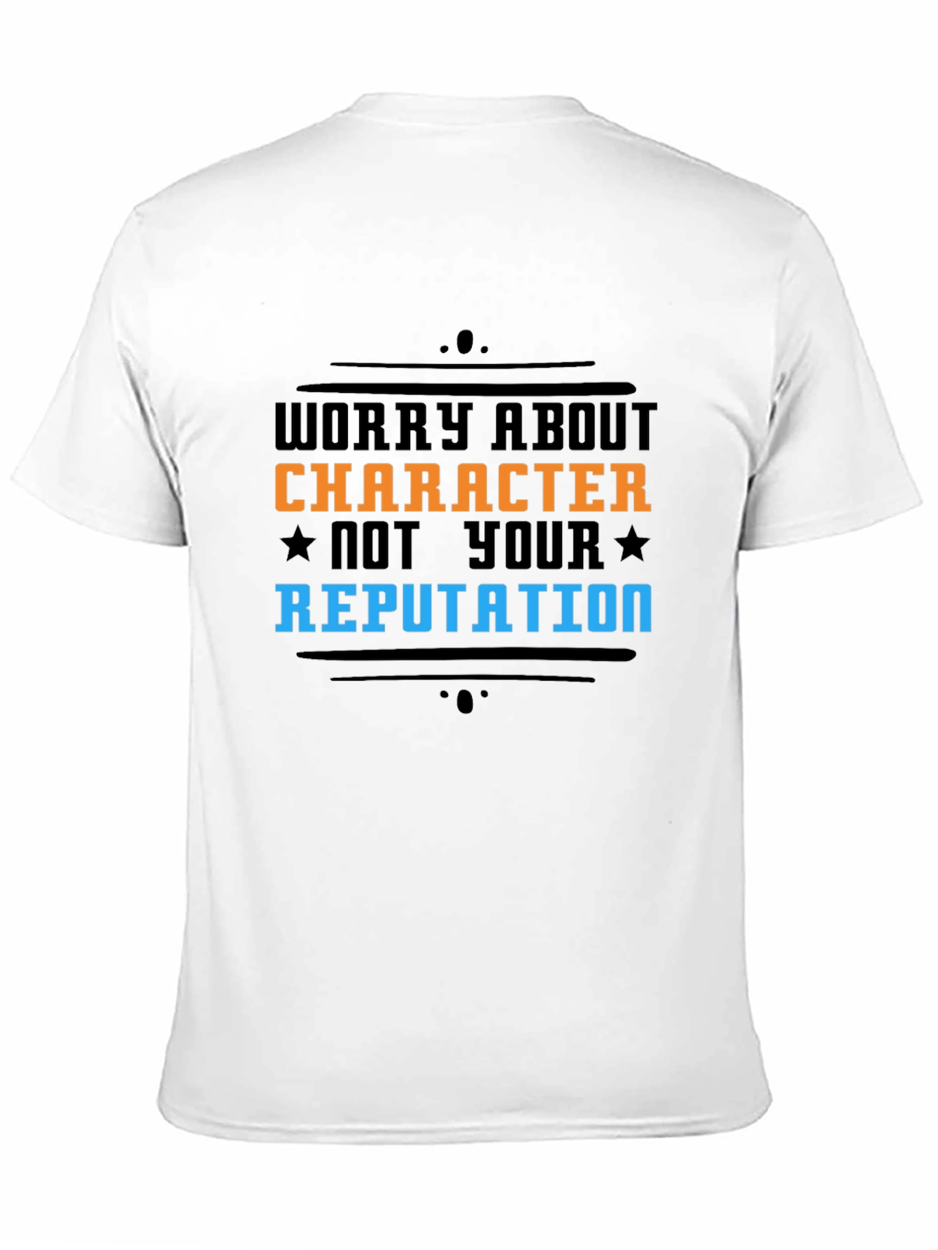 Black Worry About Character T-Shirt view 11