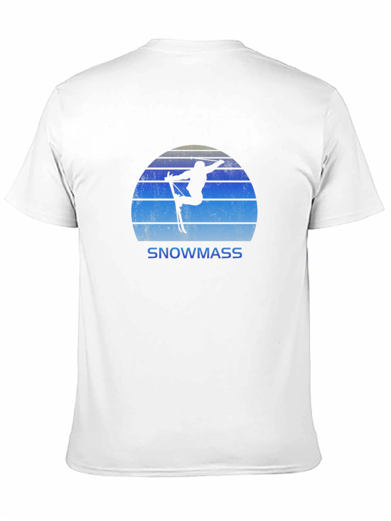 Black Snowmass Skiing Retro T-Shirt view 11