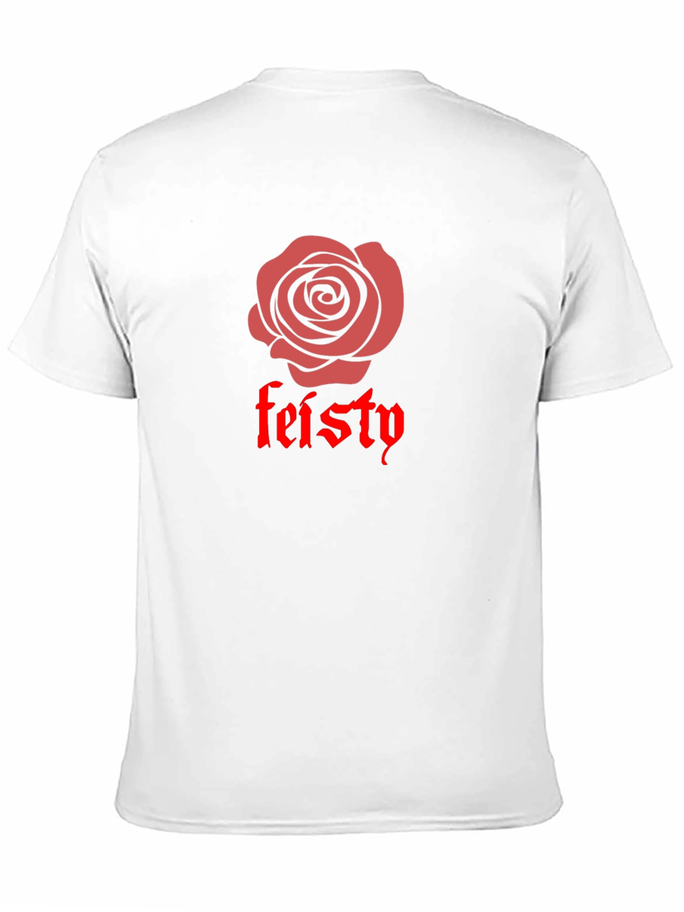 Black Feisty Rose Graphic Tee - Bold Black Cotton T-Shirt view 11