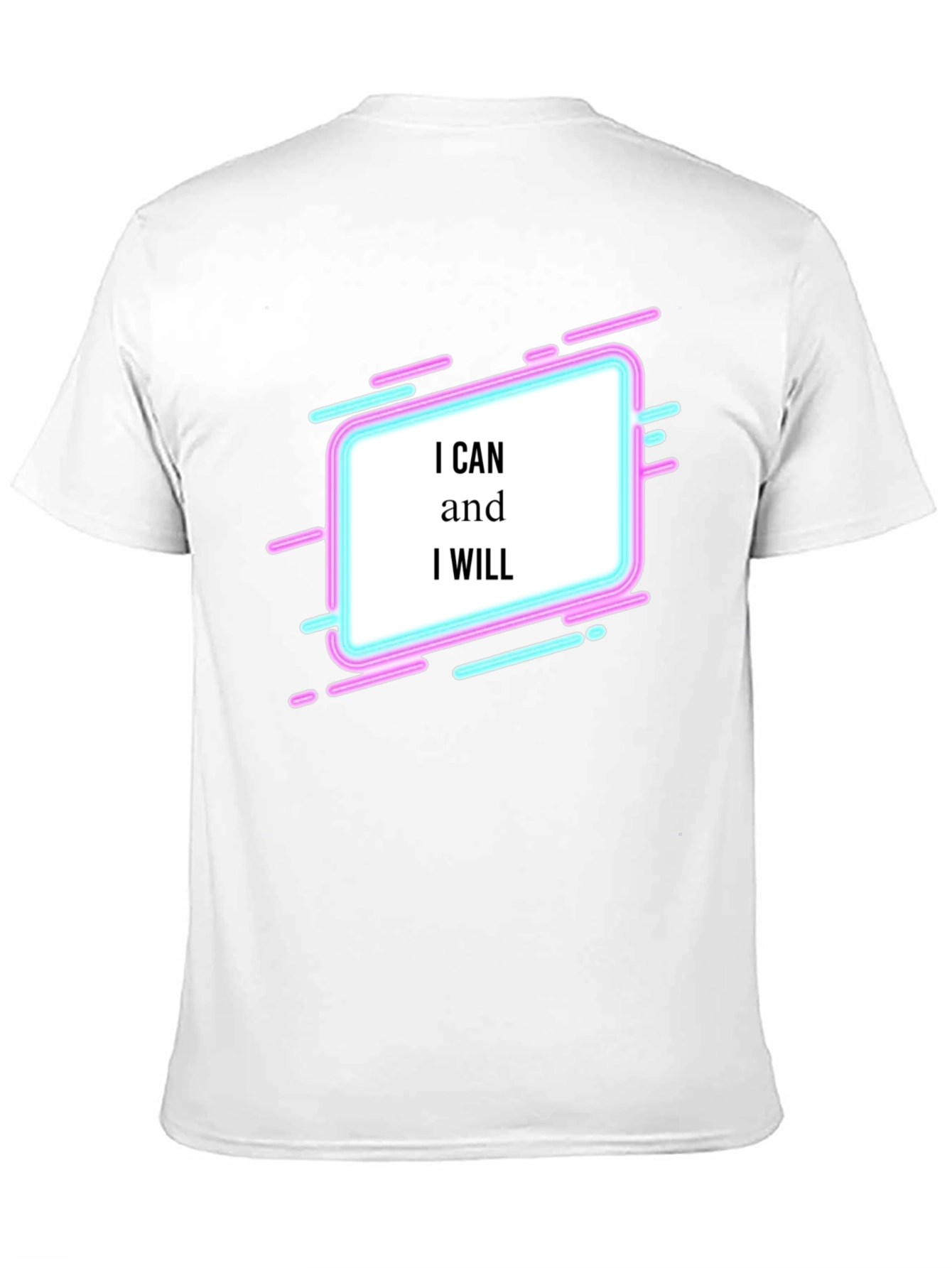 Black Motivational Graphic Tee - I Can and I Will T-Shirt view 11