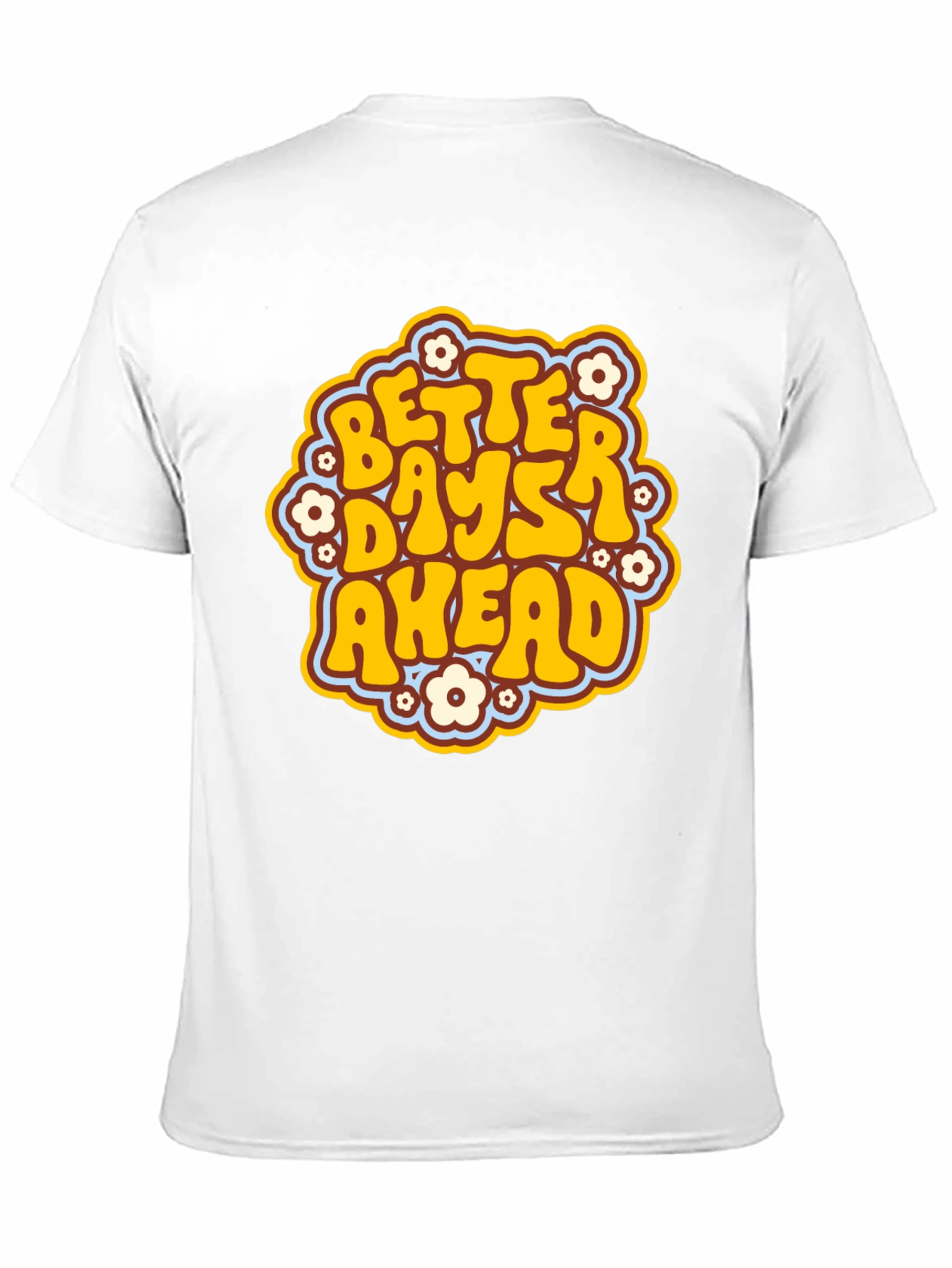 Black Better Days Ahead Retro Graphic T-Shirt view 11