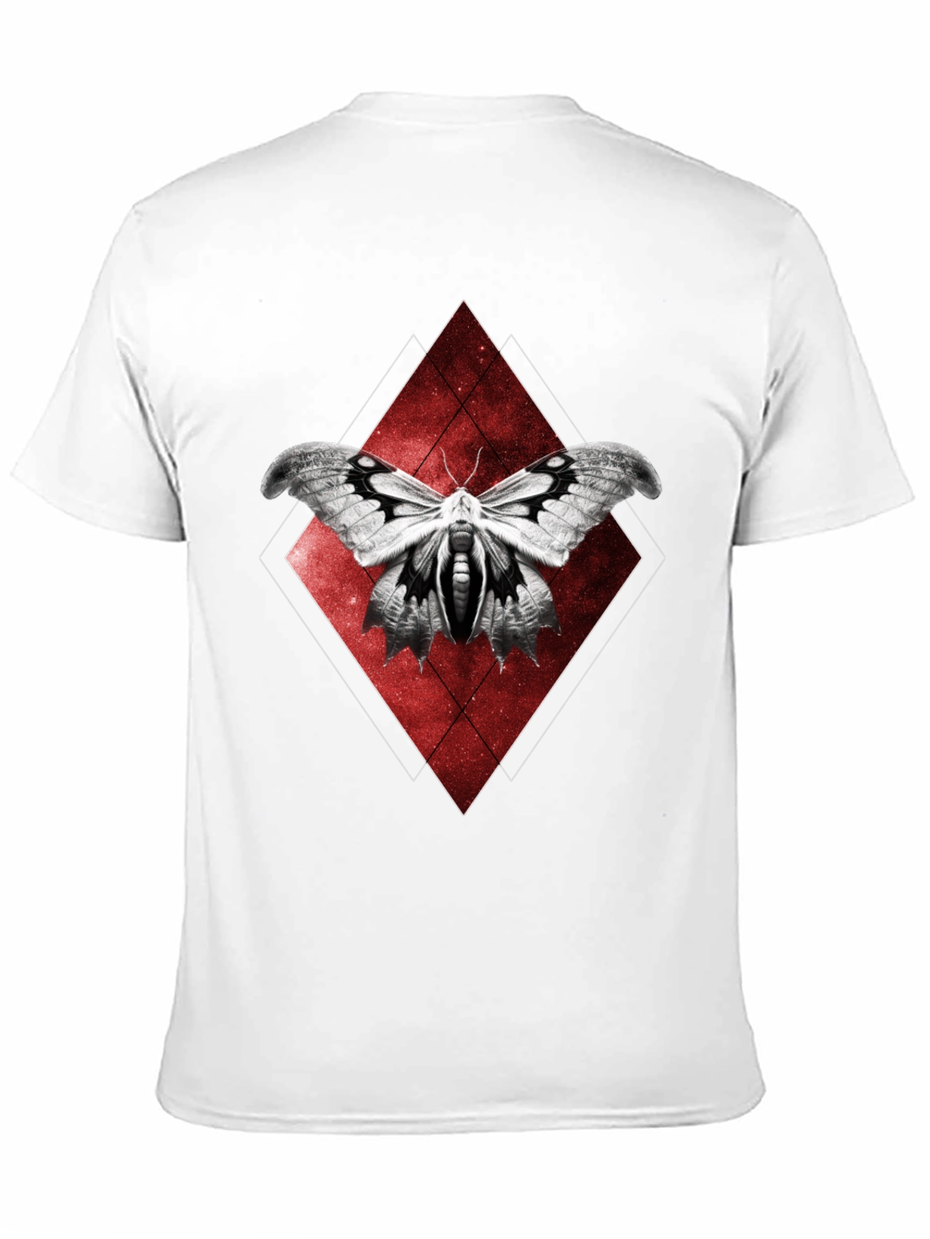 Black Moth Graphic Tee - Black Cotton Diamond Design view 11