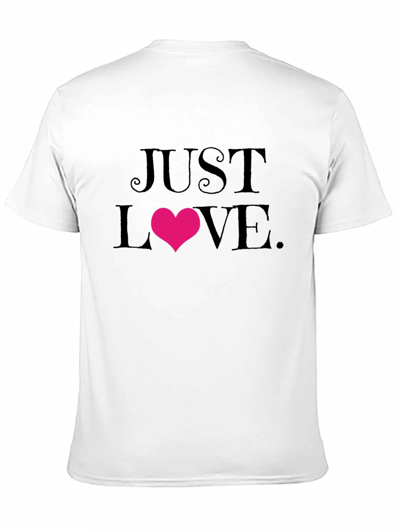 Black Just Love Graphic Tee - Soft Cotton Blend view 11