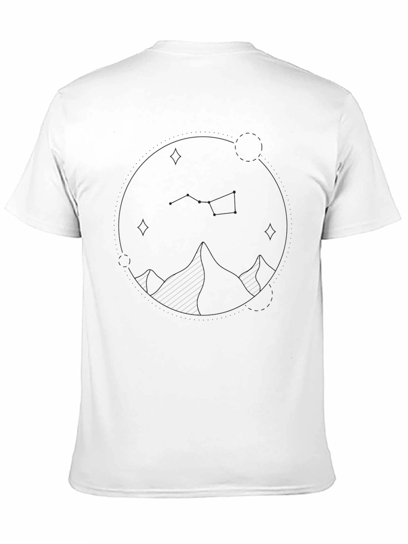 Black Mountain Constellation Black T-Shirt view 11
