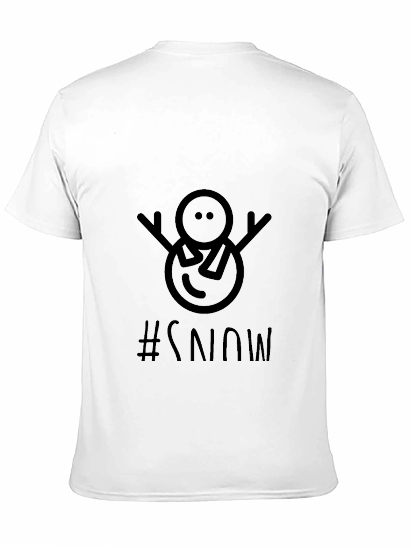 Black Black T-Shirt with Snowman Design view 11