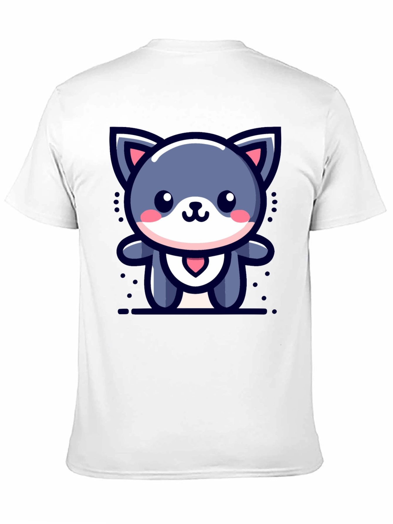 Black Cute Cartoon Cat Graphic T-Shirt view 11