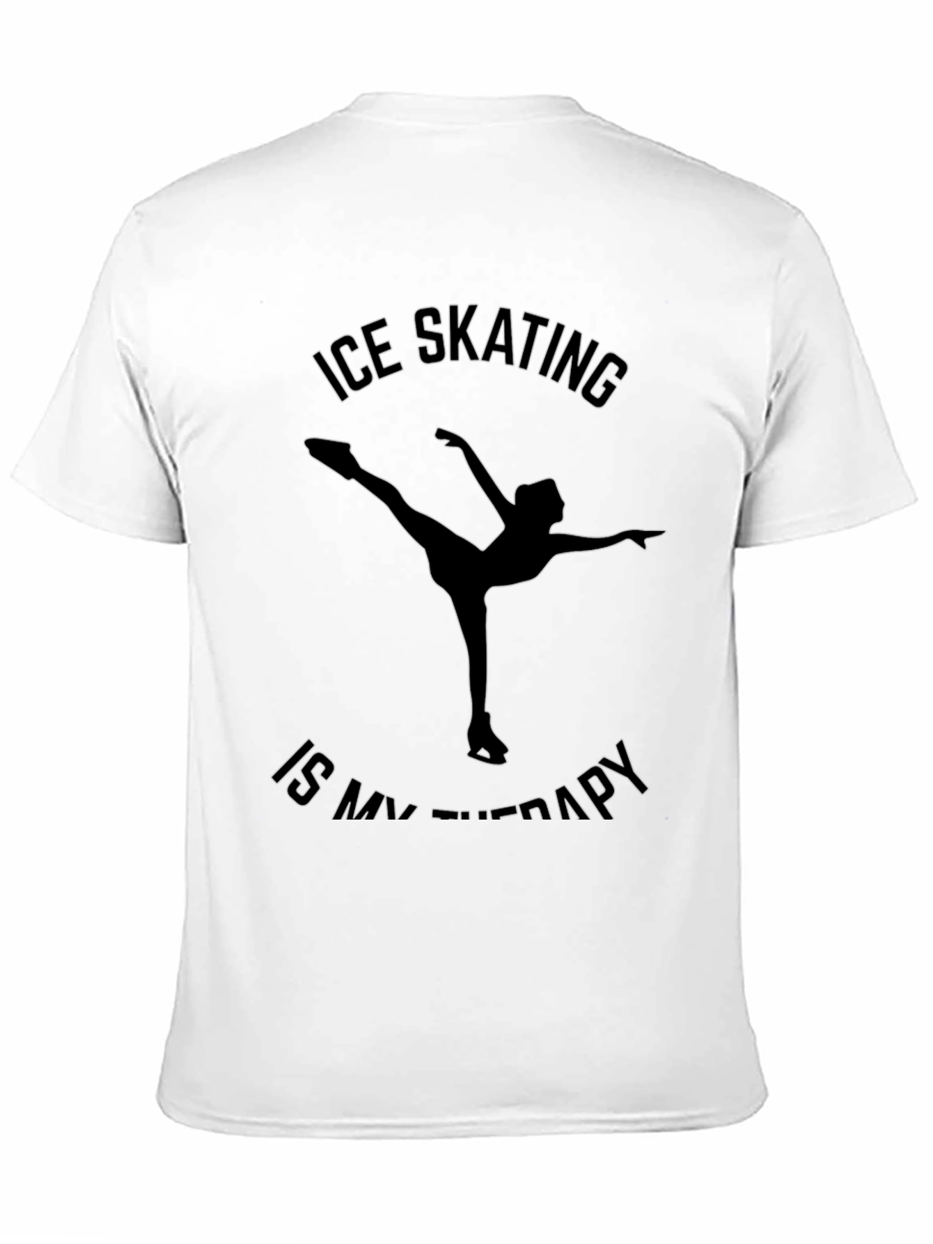 Black Ice Skating Is My Therapy T-Shirt - Unisex view 11