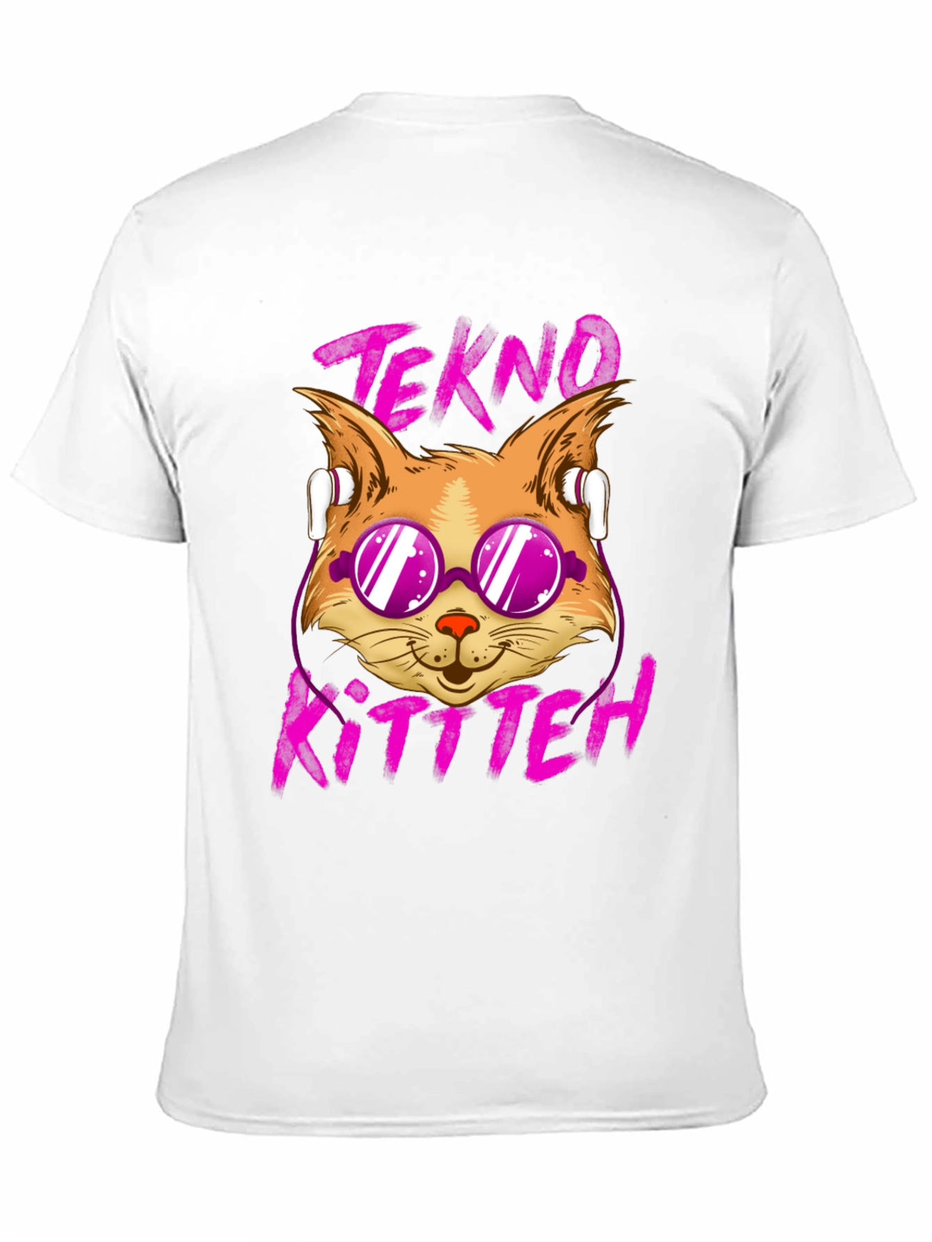 Black Tekno Kitten Graphic Tee - Cool Cat Design view 11
